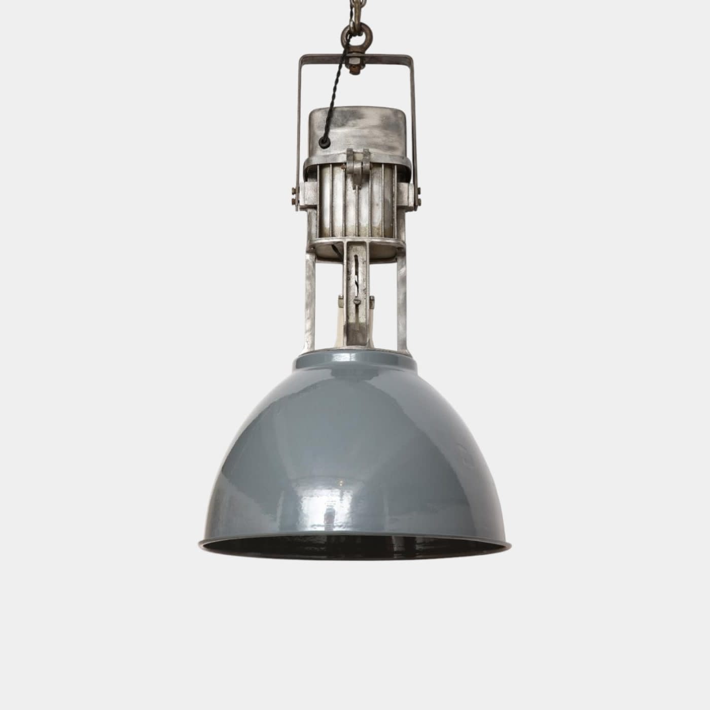 Vintage Industrial Enamel Shade Hanging Light