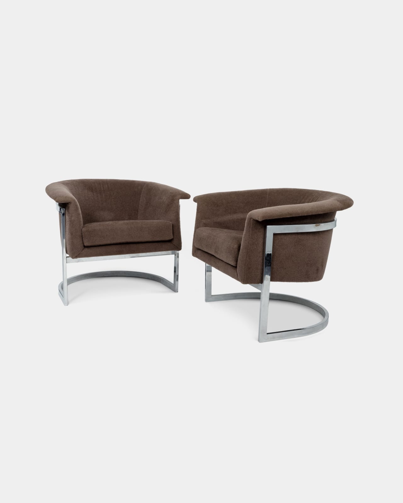 In the Manner of Milo Baughman, Pair of Lounge Chairs, c. 1970