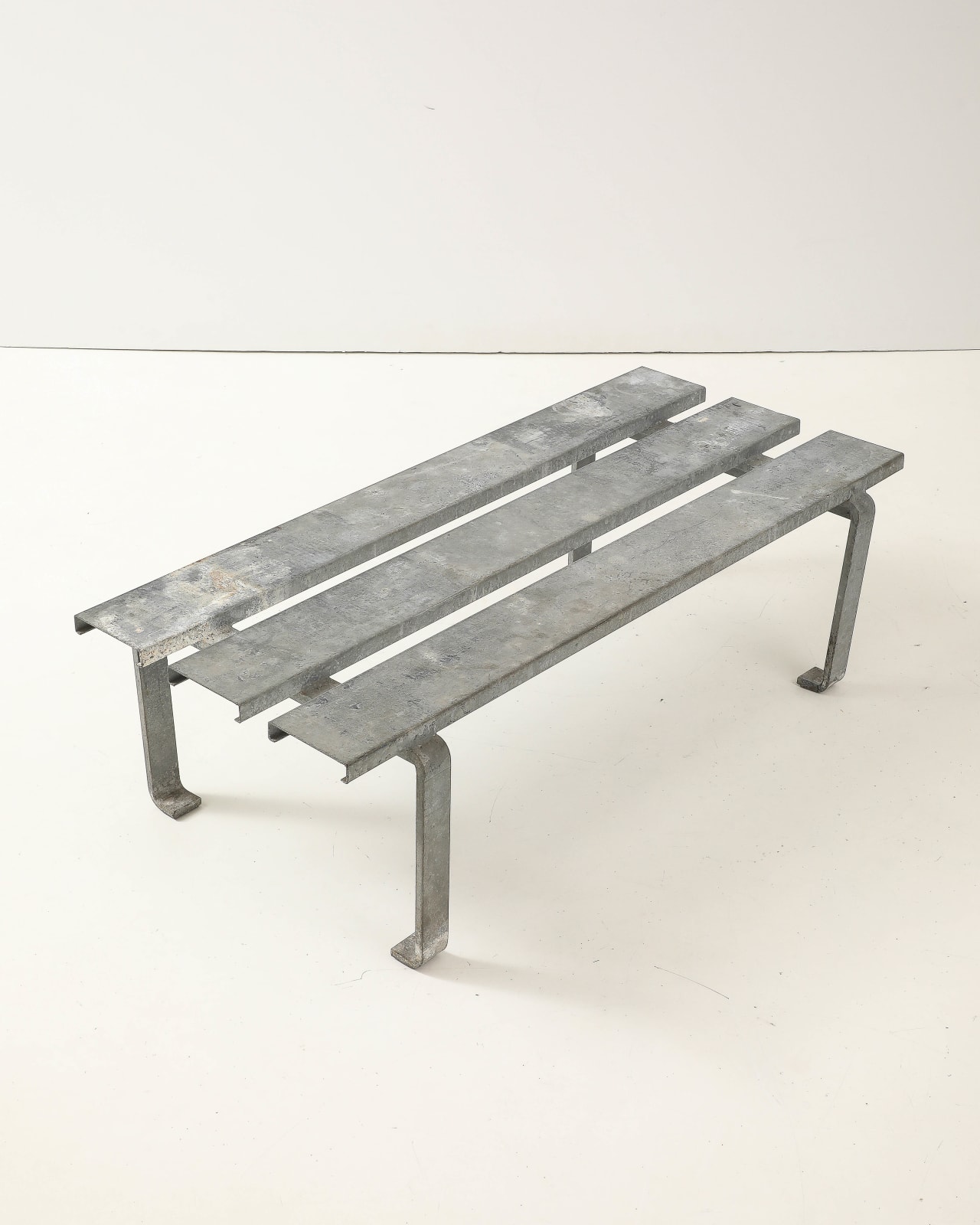 Slatted Steel Bench