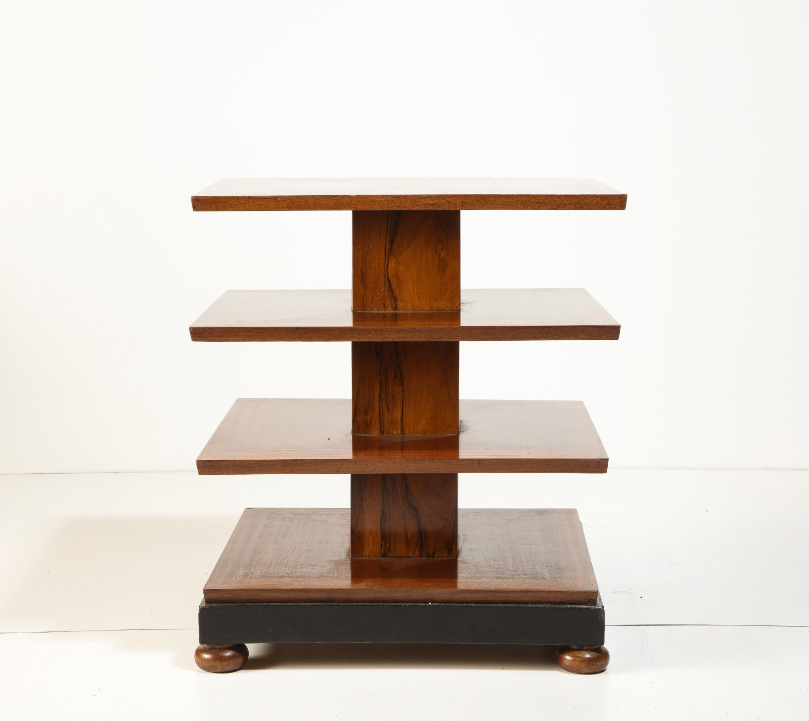 Art Deco Four-Tiered Square Side Table
