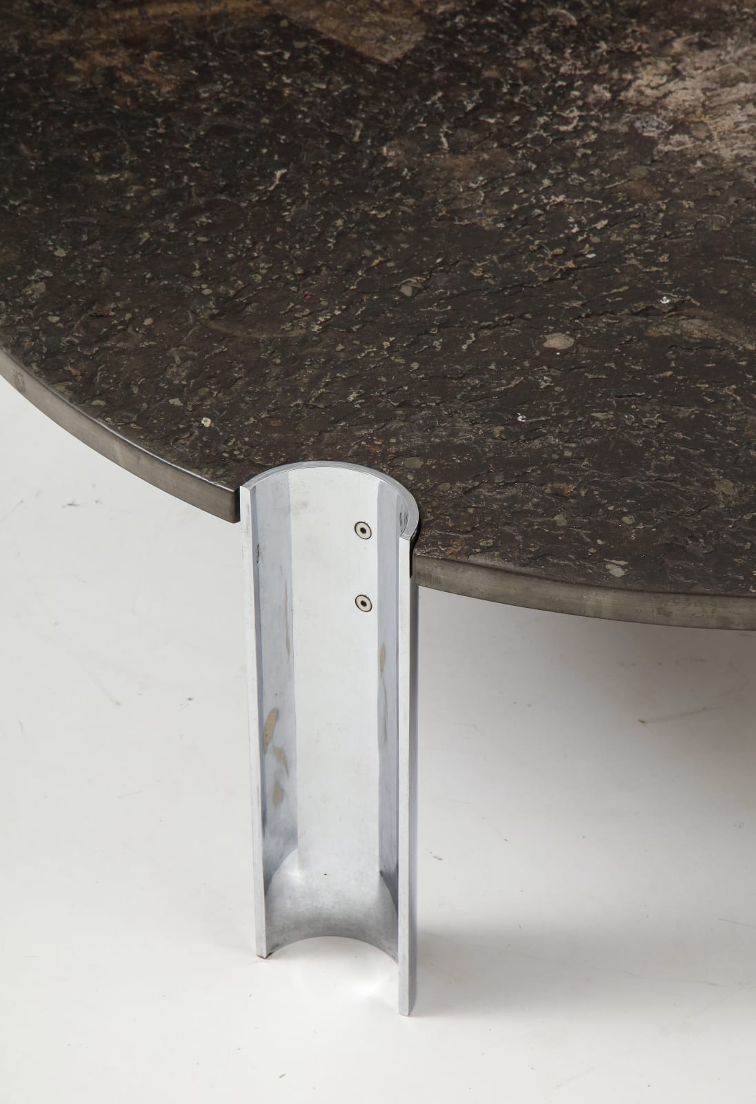Mid-Century Coffee Table with Fossils