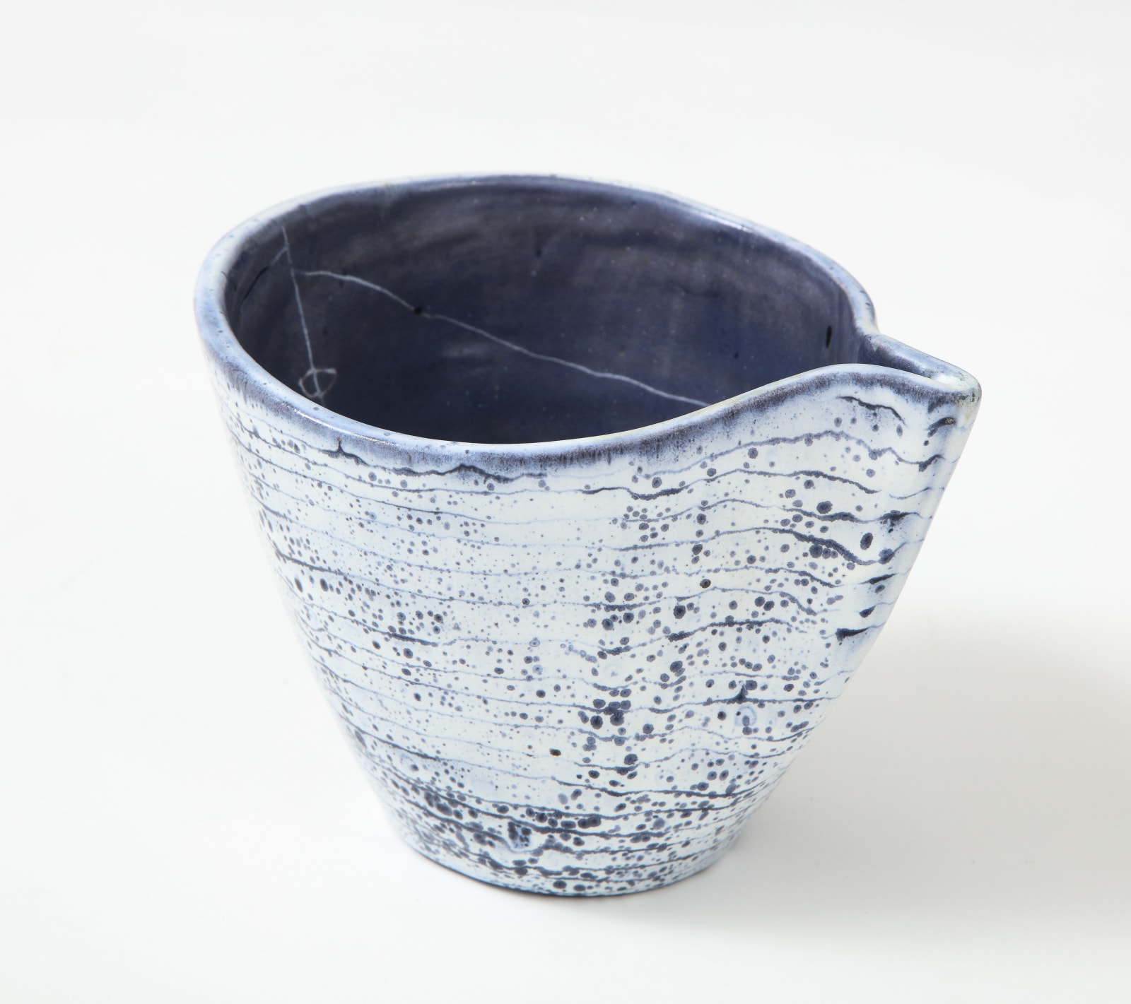 Mado Jolain, Blue and Mauve Ceramic Cup