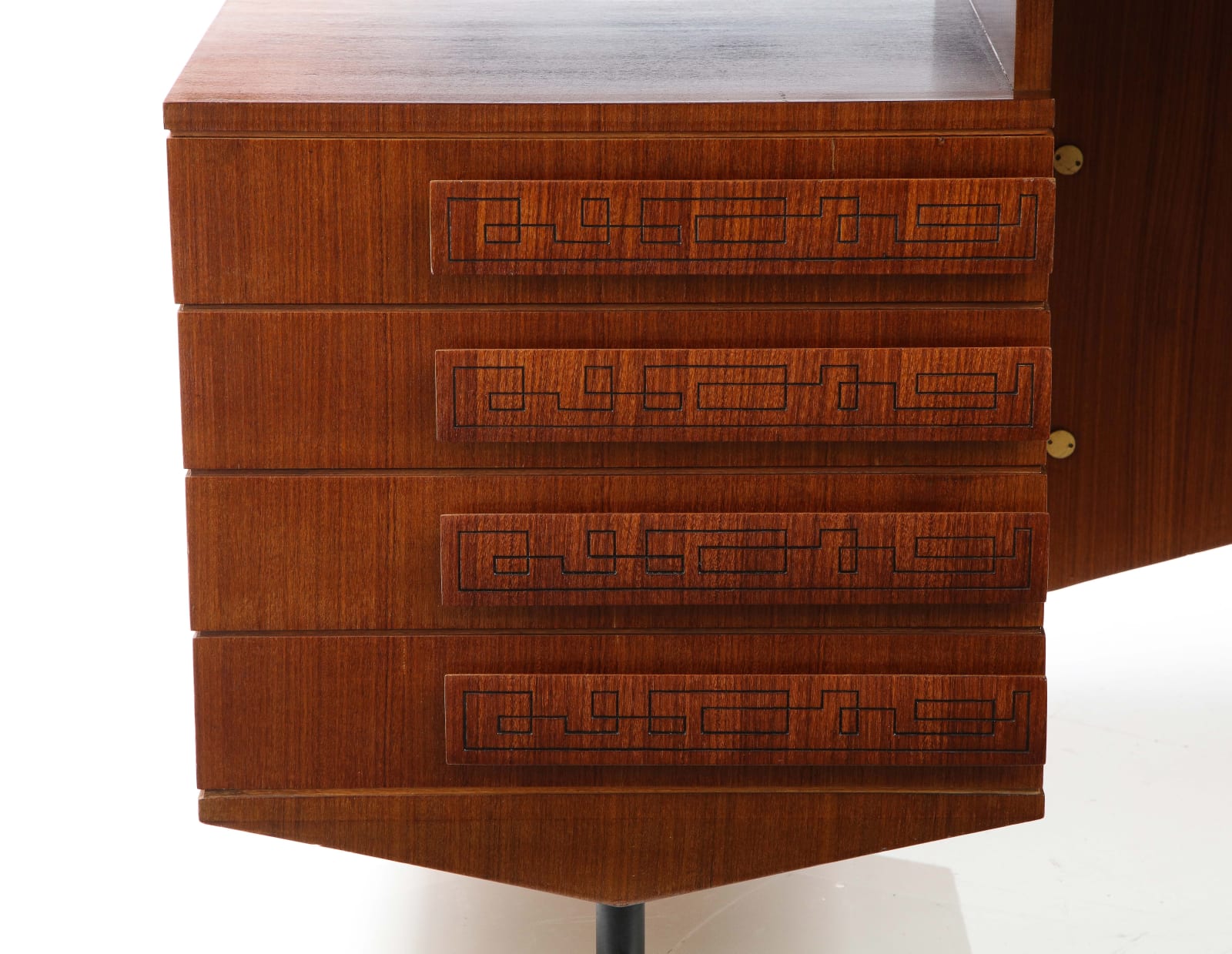 In the Style of Ico Parisi, Mid-Century Sculptural Writing Desk