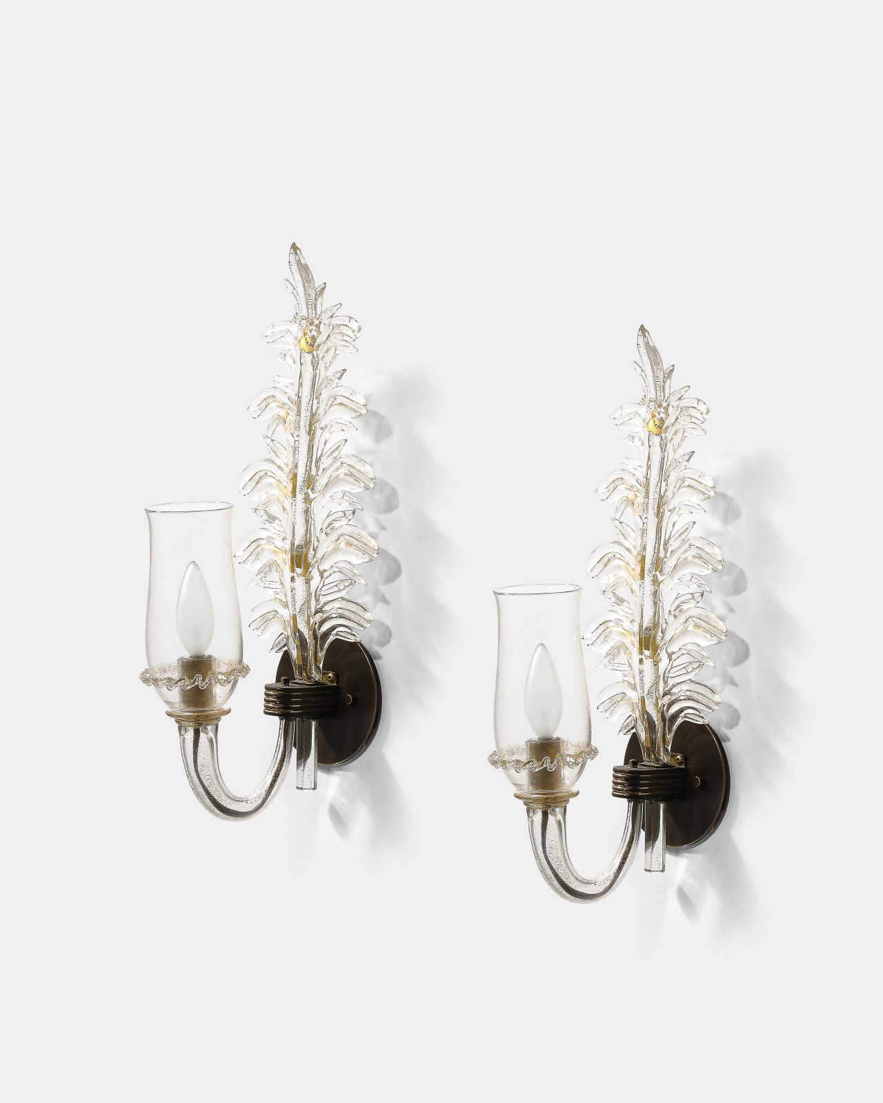 Seguso Verti D'Arte, Glass Sconces