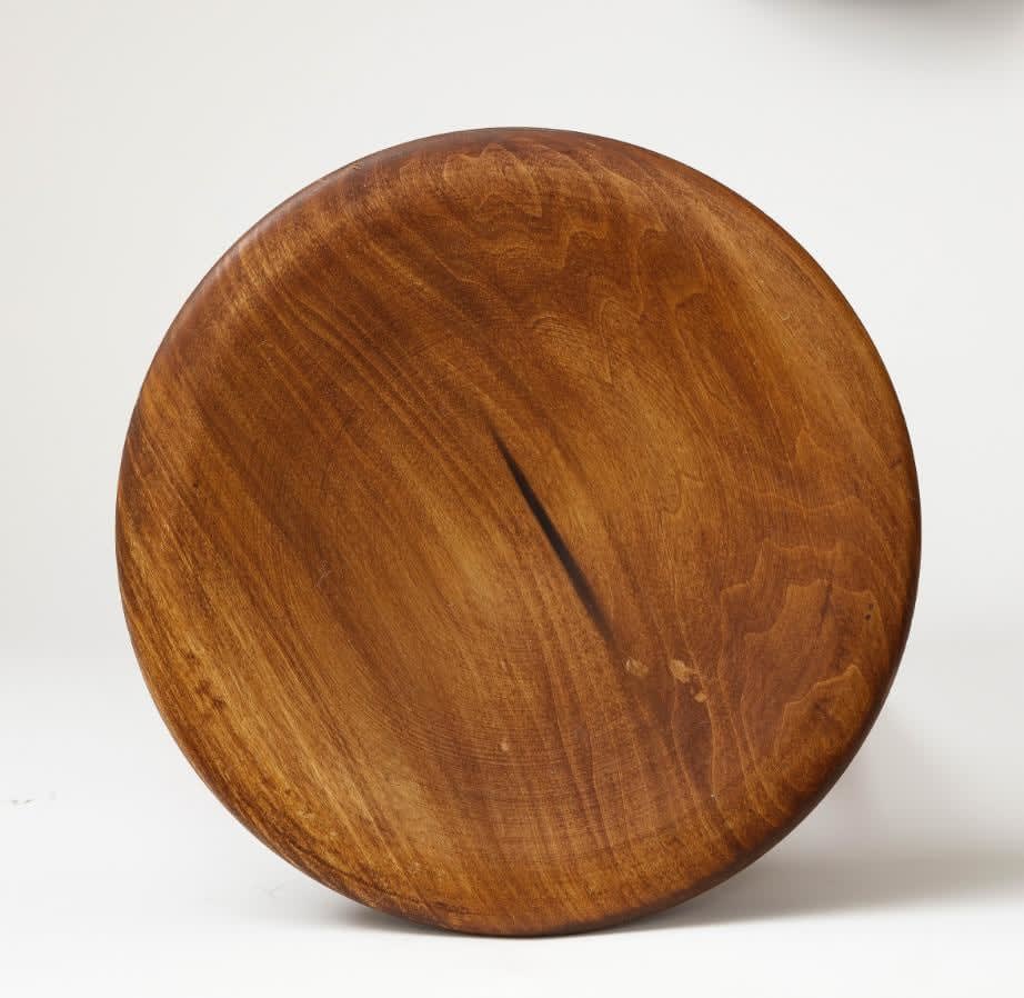 Low Stained Pine Milking Stool