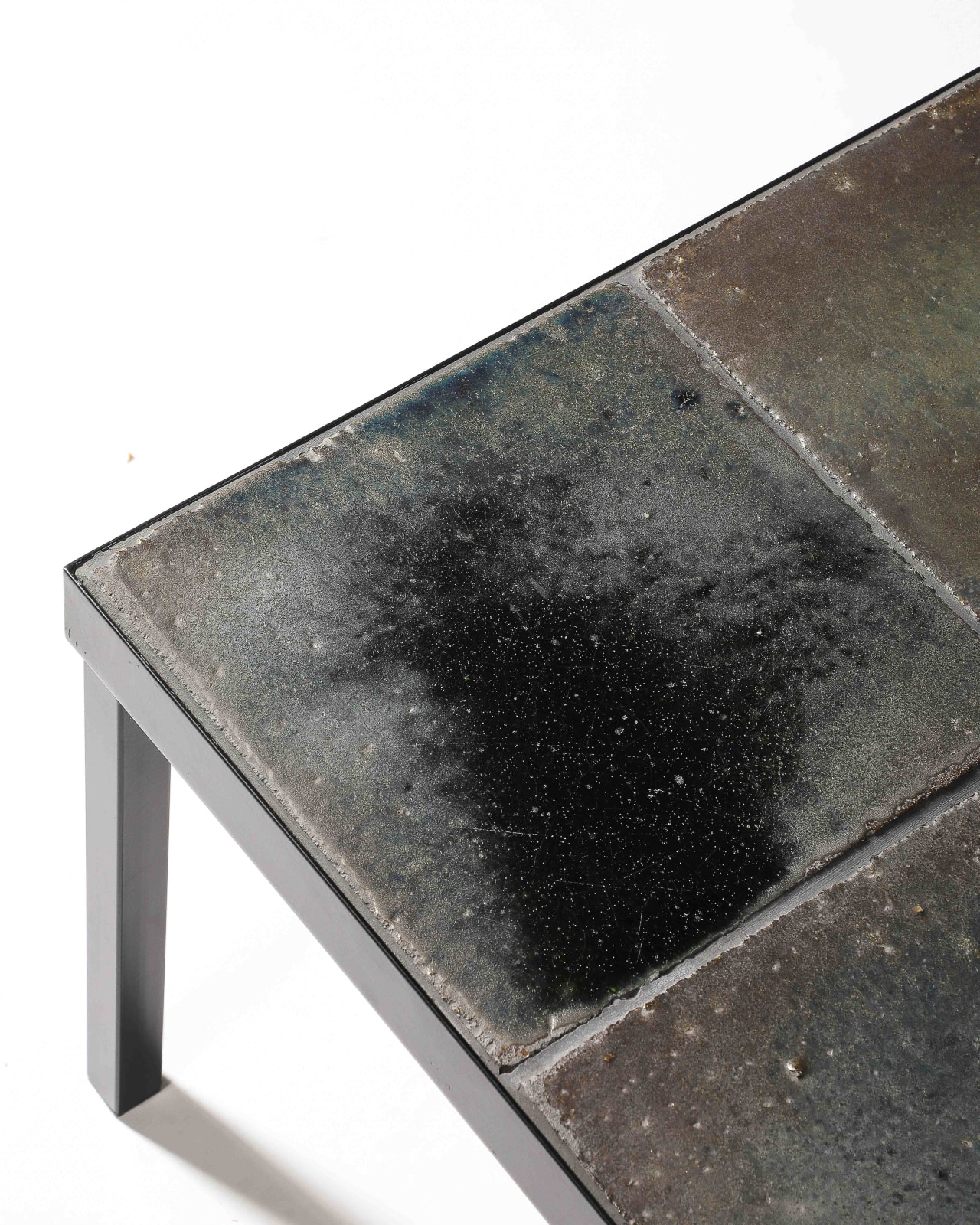 Glazed Ceramic Tile Side Table