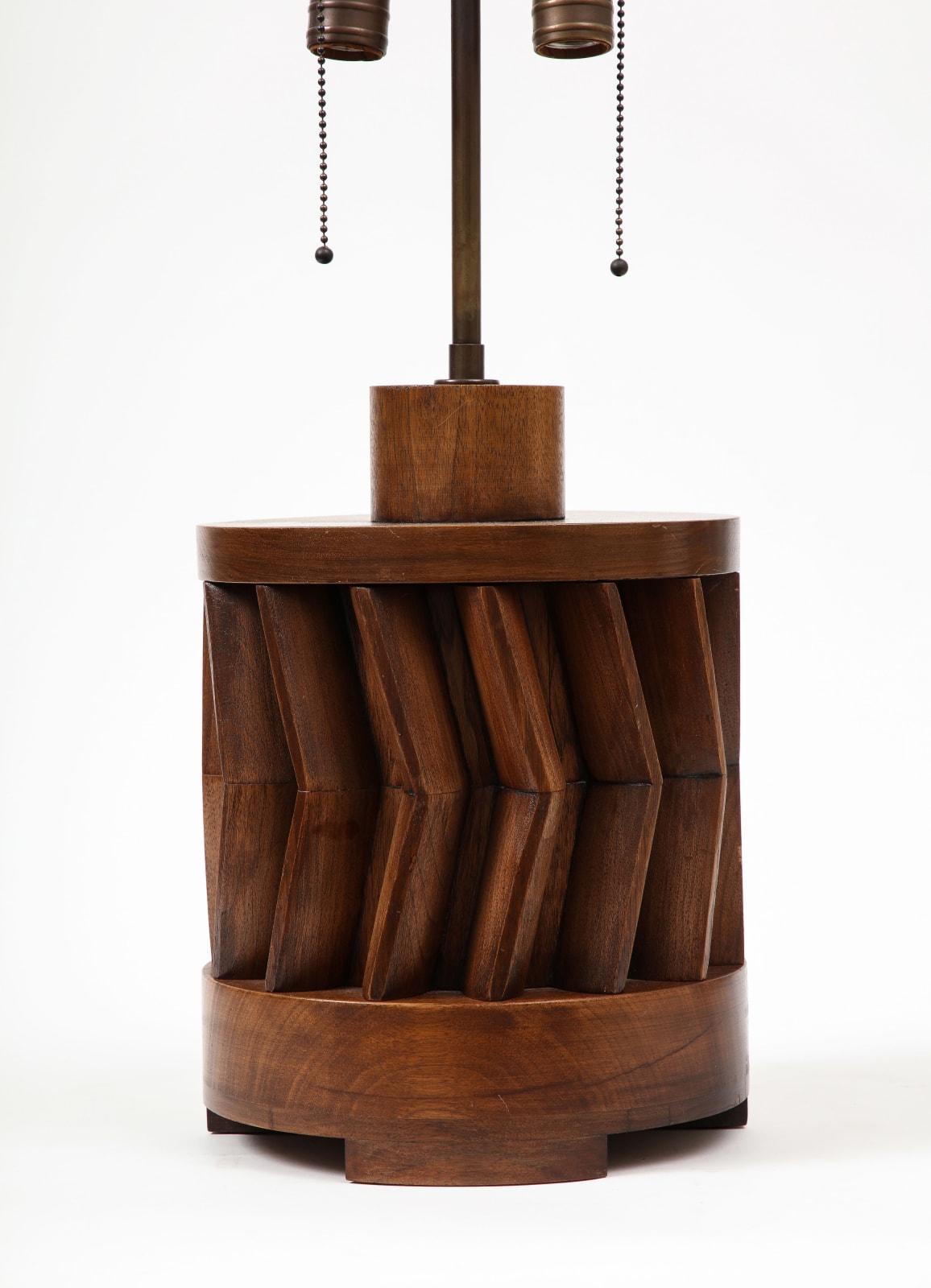 American Hand-Made Walnut Table Lamp