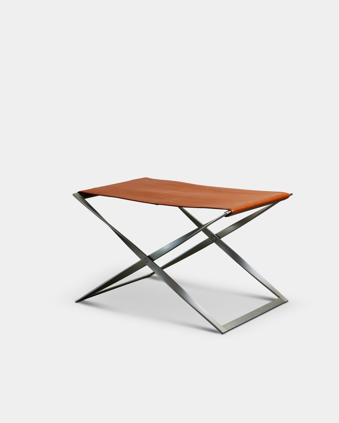 Poul Kjaerholm, PK91 Leather Folding Stool