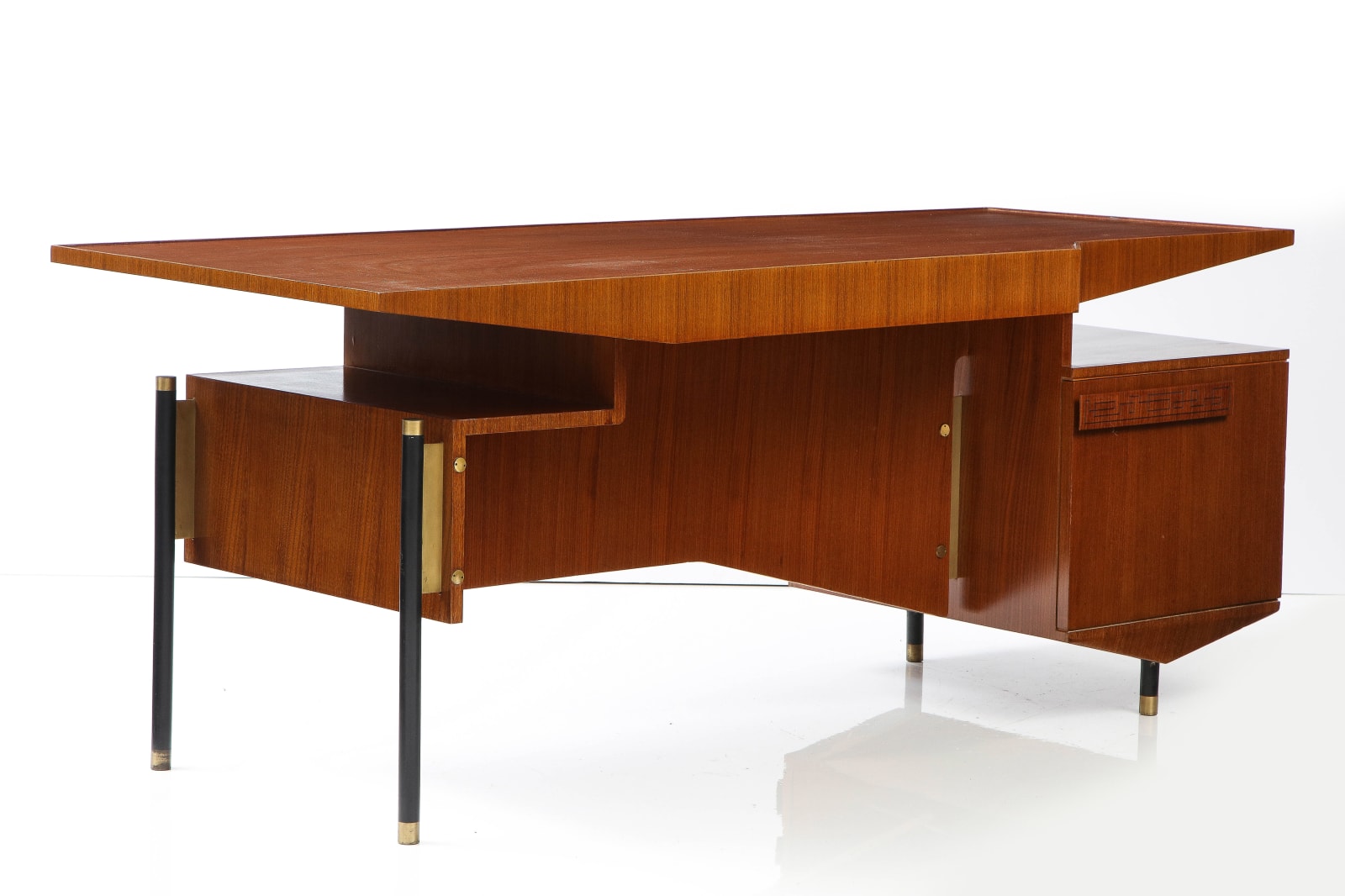In the Style of Ico Parisi, Mid-Century Sculptural Writing Desk