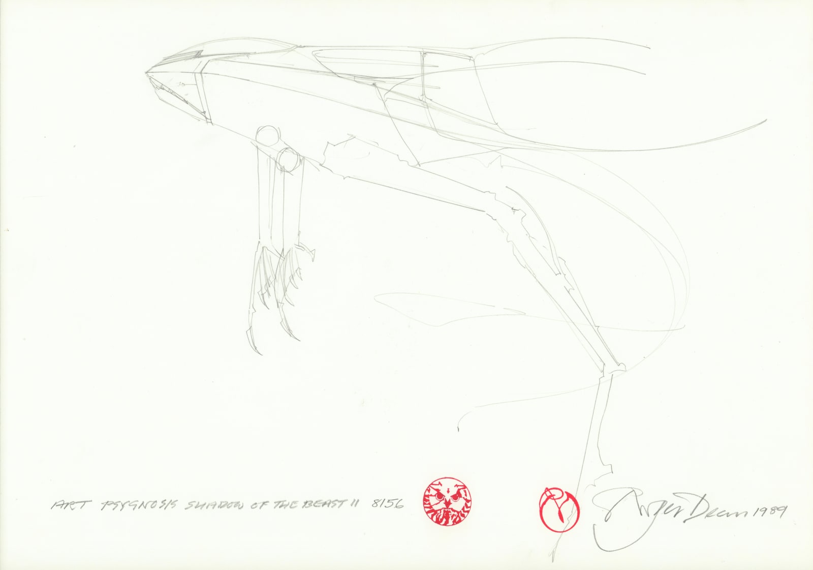 Roger Dean, SHADOW OF THE BEAST II ART PSYGNOSIS 8156, 1989