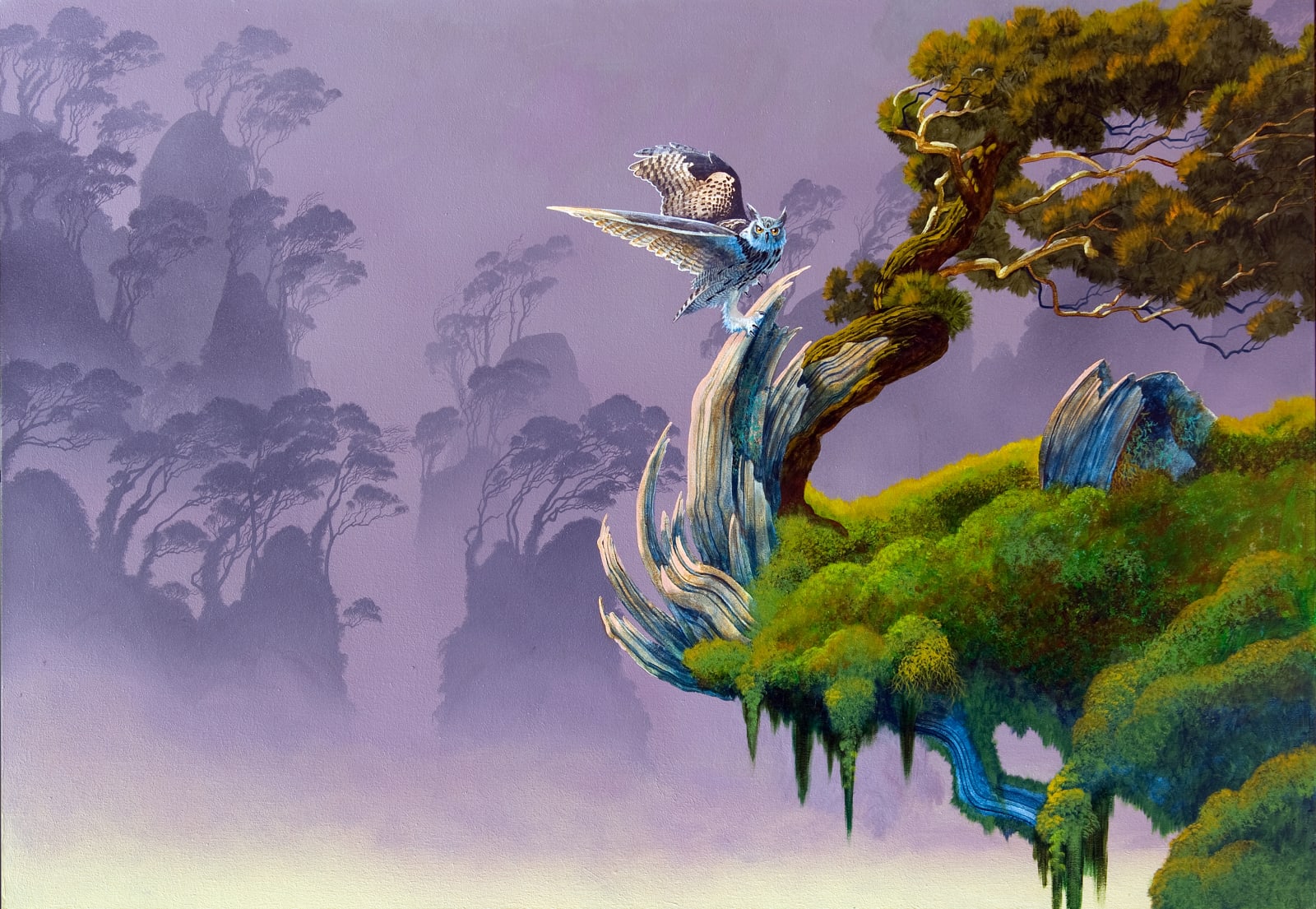 Roger Dean, BLIND OWL LATE LANDING, 2012