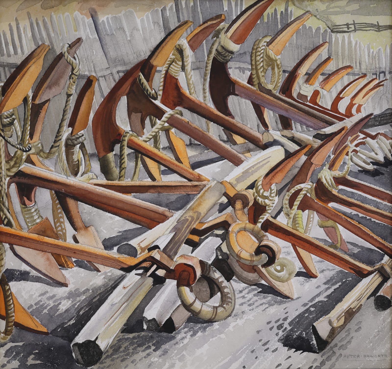 Peter Haworth, Trap Anchors, Barachois, Gaspé, 1941