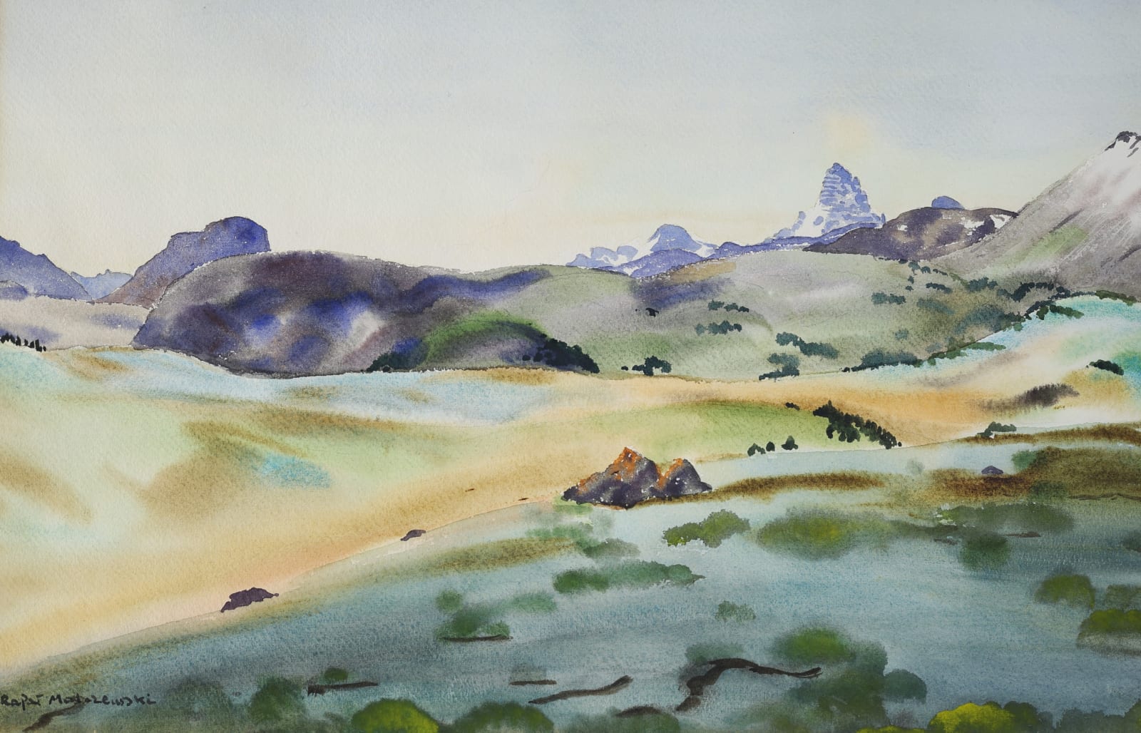Rafal Malczewski, Mount Assiniboine, c 1943