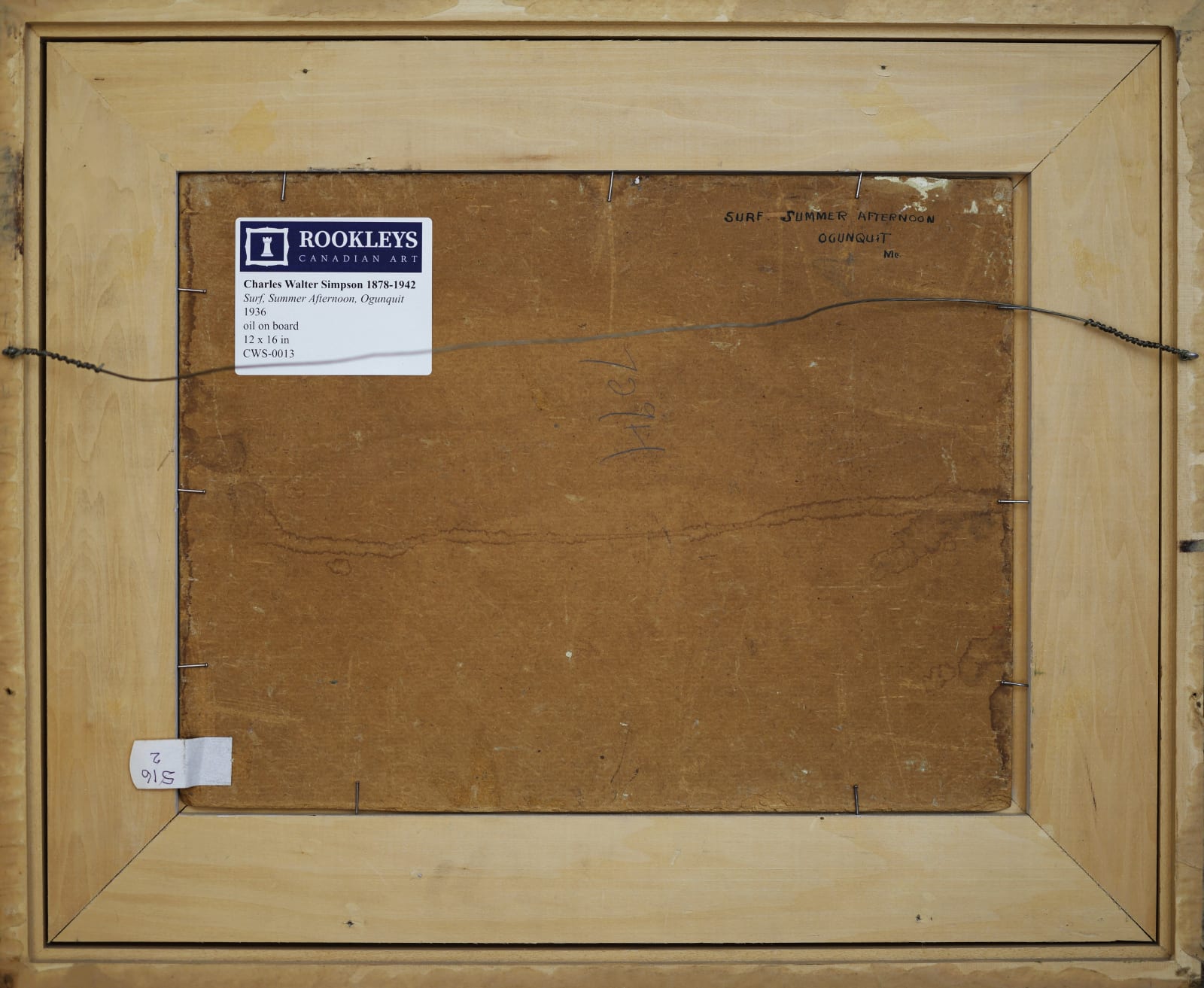 Charles Walter Simpson, Surf, Summer Afternoon, Ogunquit, 1936