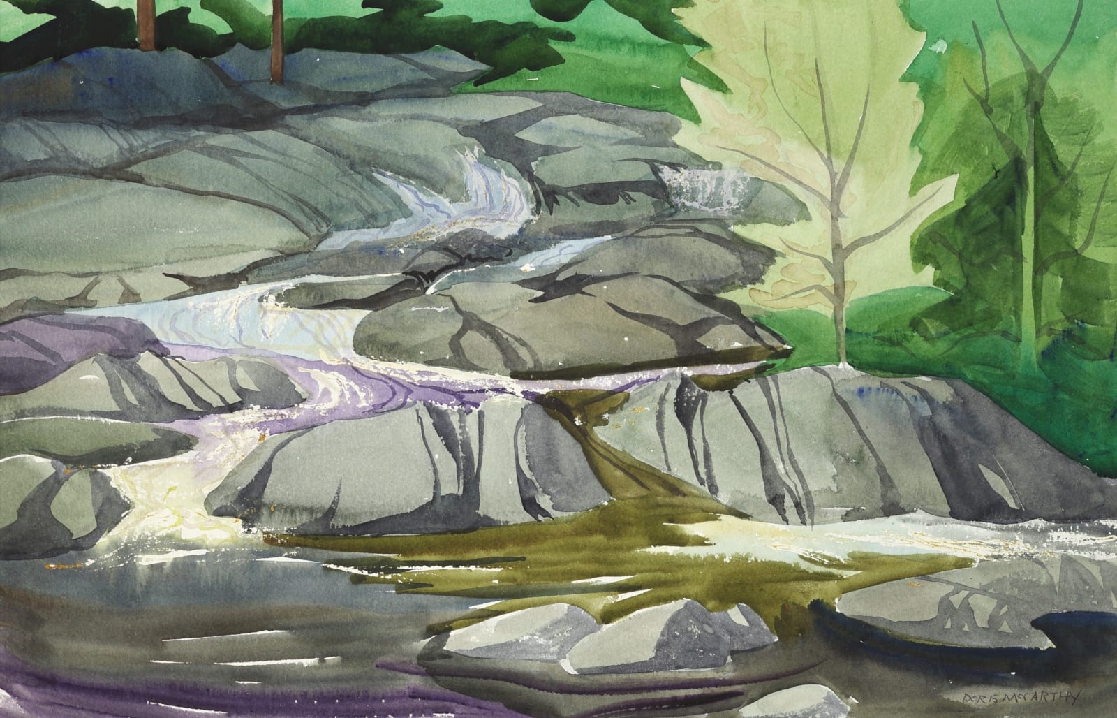 Doris McCarthy, The Rapids on Crowe River, 2000