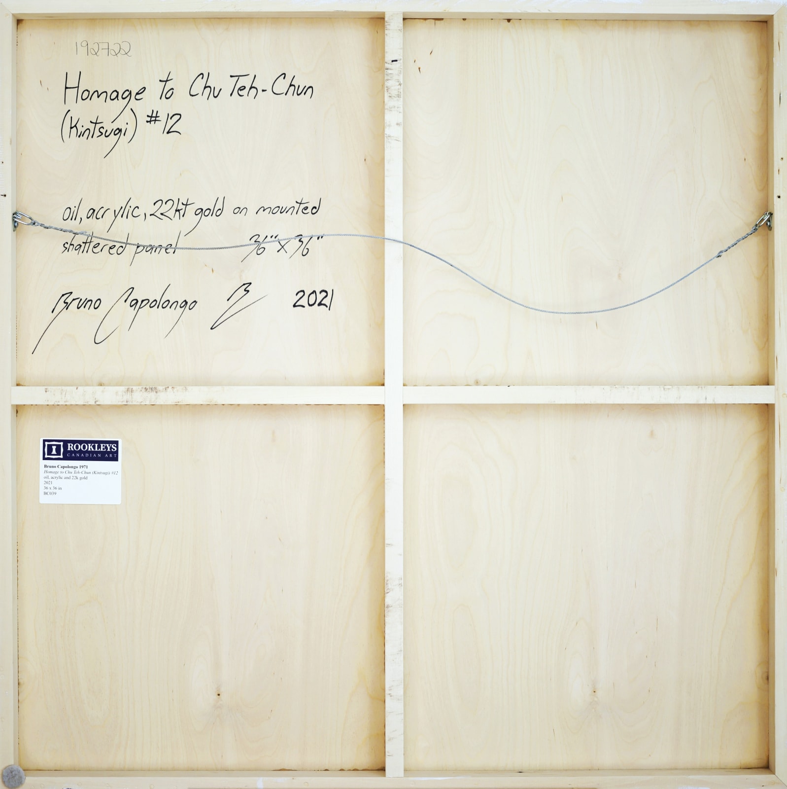 Bruno Capolongo, Homage to Chu Teh-Chun (Kintsugi) #12, 2021