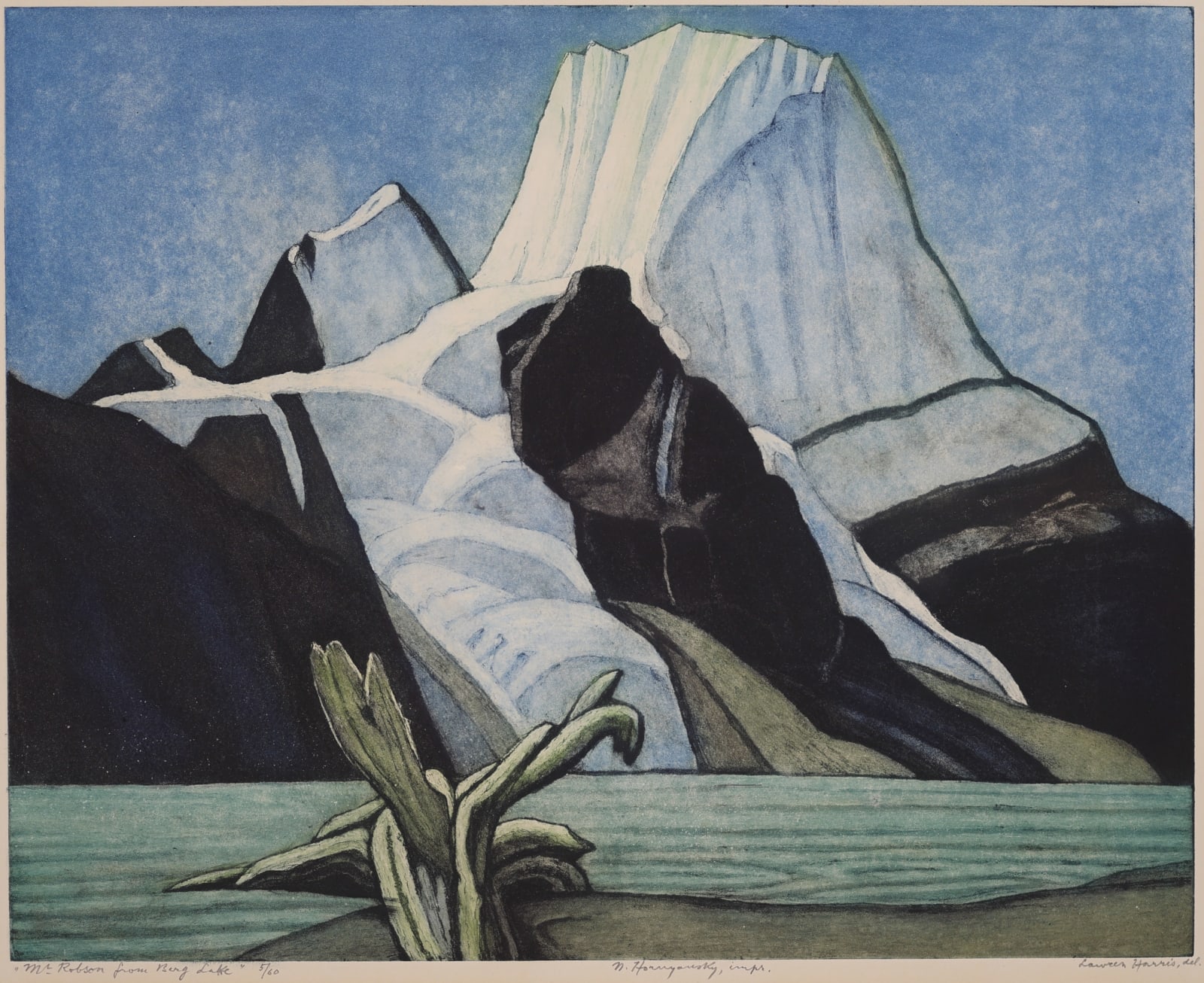 Nicholas Hornyansky, Mount Robson From Berg Lake