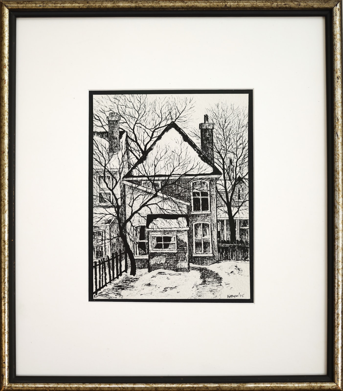 John Kasyn, Backyard in Winter, 1975