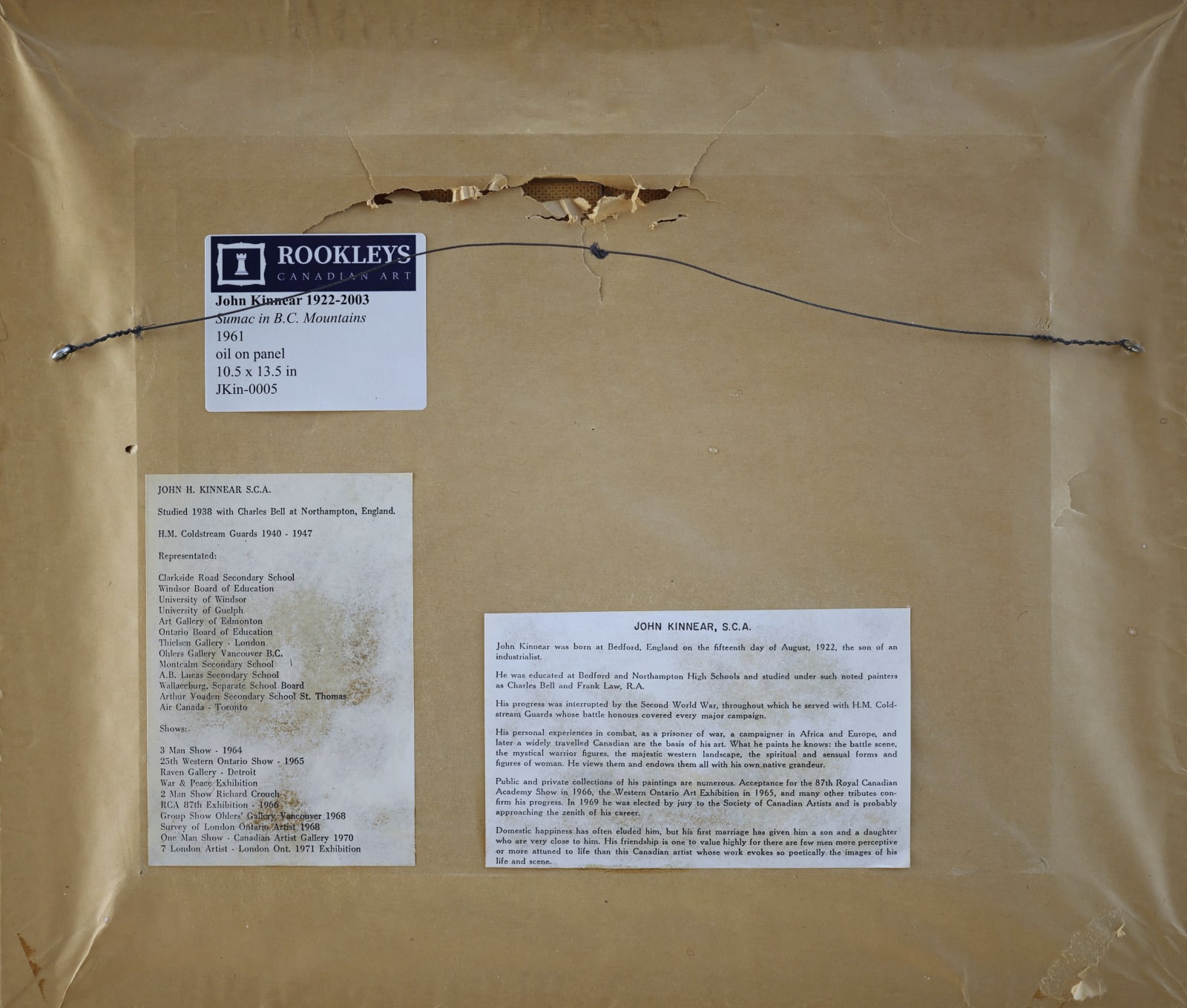 John Kinnear, Sumac in B.C. Mountains, 1961