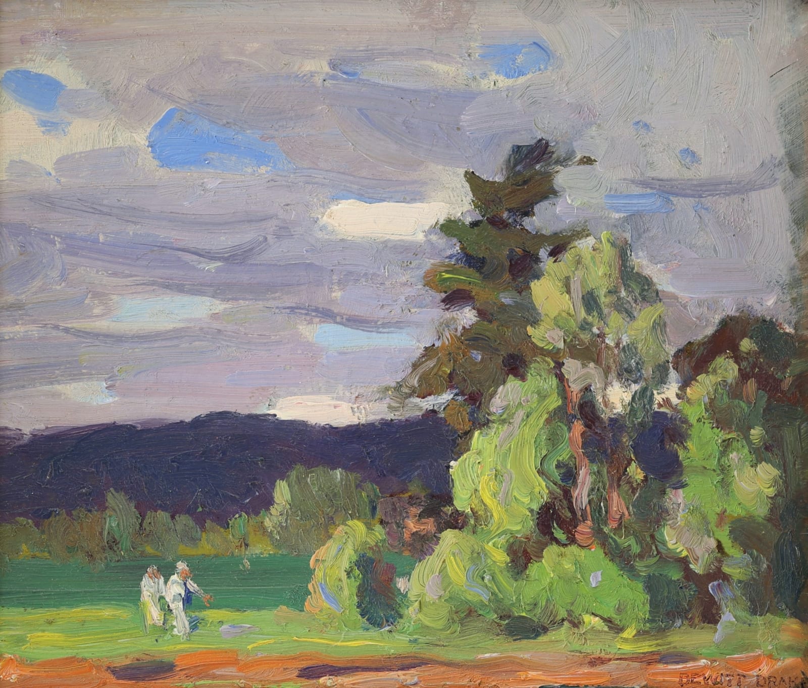Dewitt Drake, Figures on the Golf Course, c 1940