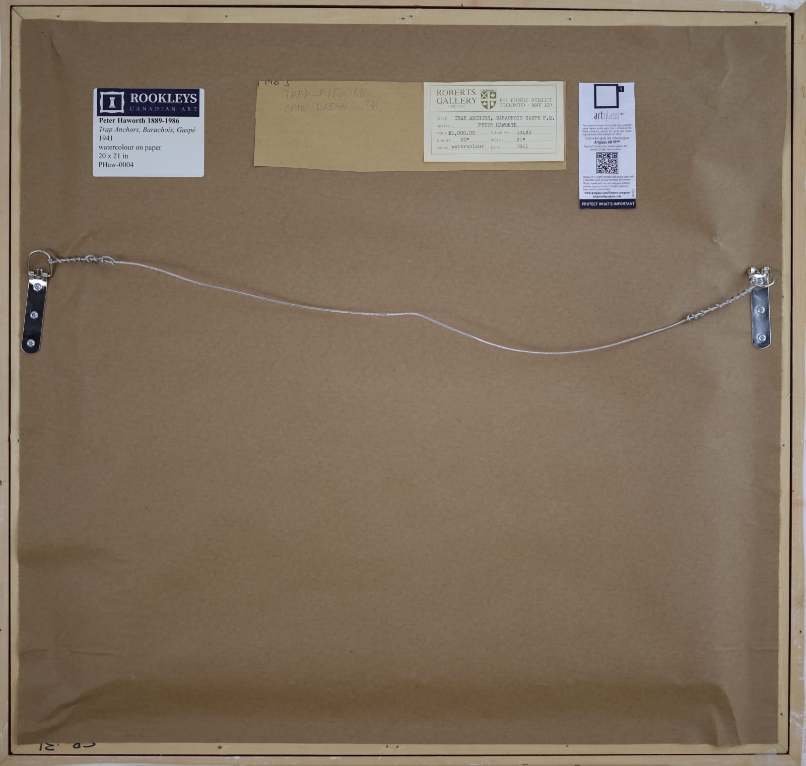 Peter Haworth, Trap Anchors, Barachois, Gaspé, 1941