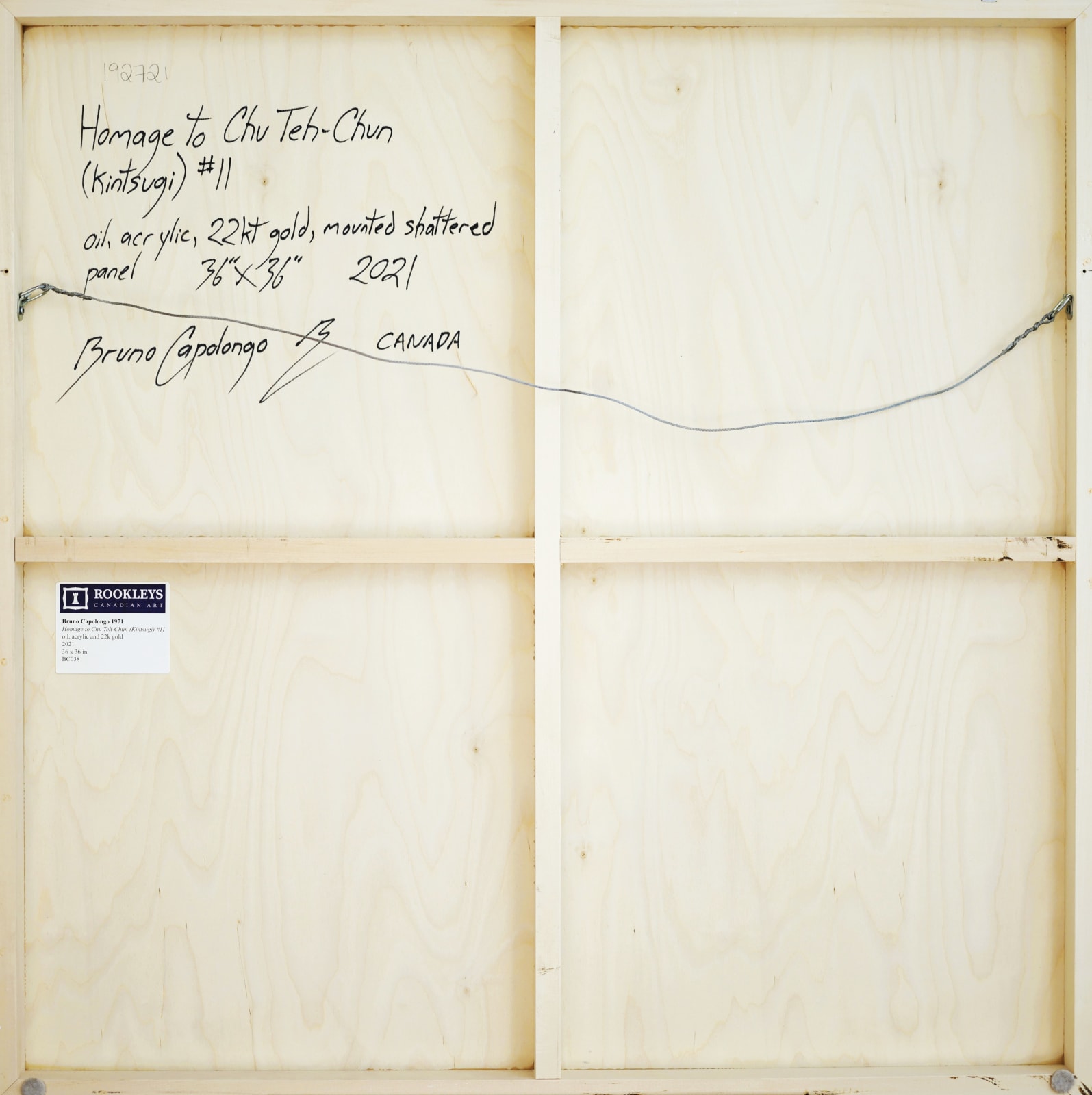 Bruno Capolongo, Homage to Chu Teh-Chun (Kintsugi) #11, 2021