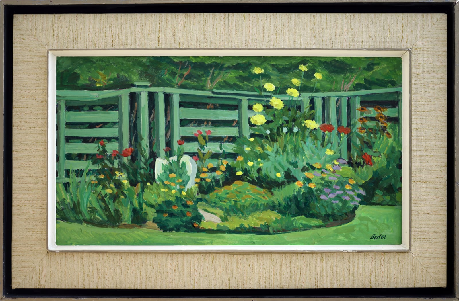 Jack Beder Summer Garden framed