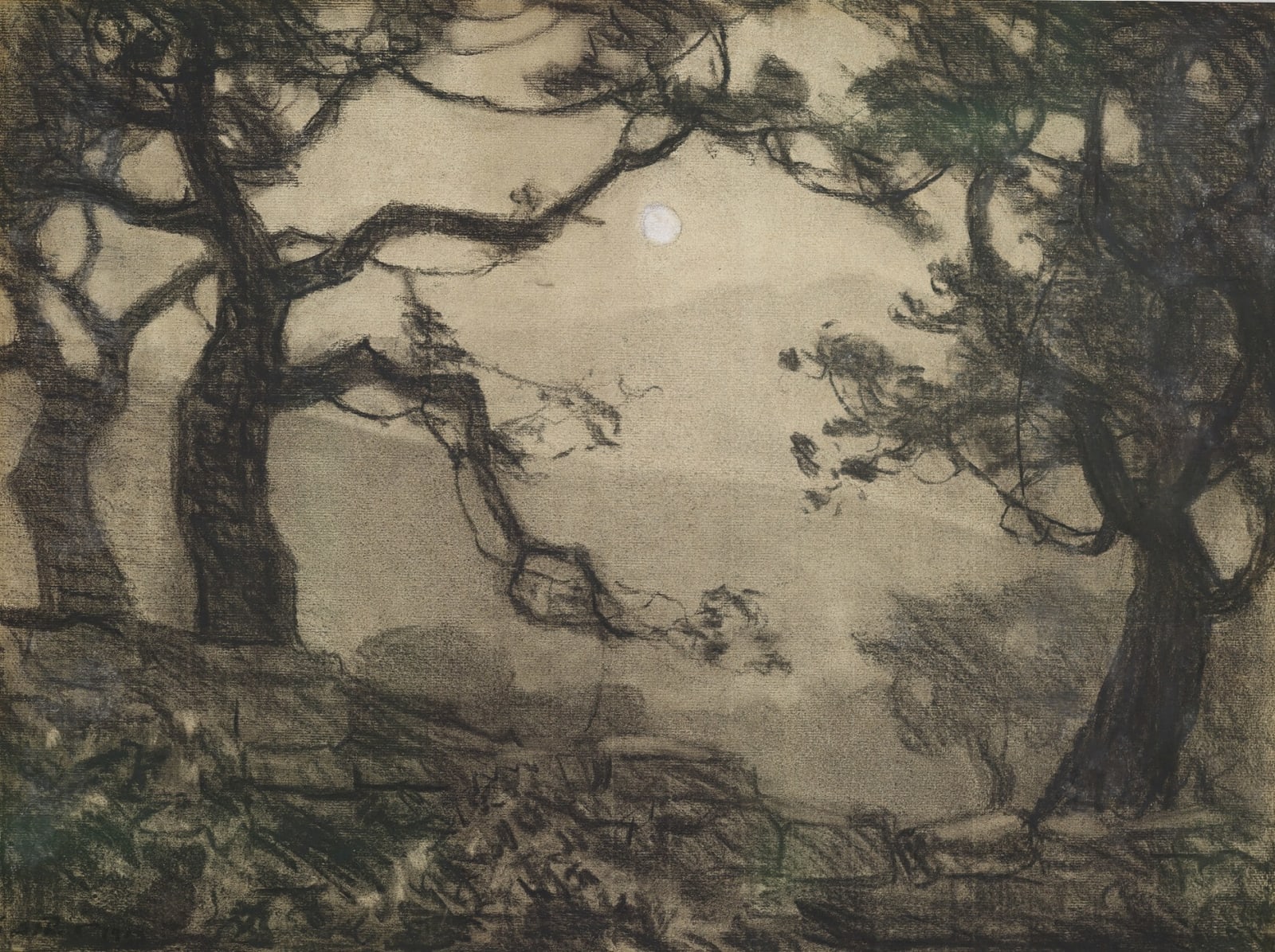 George Agnew Reid, Moonlit, 1913