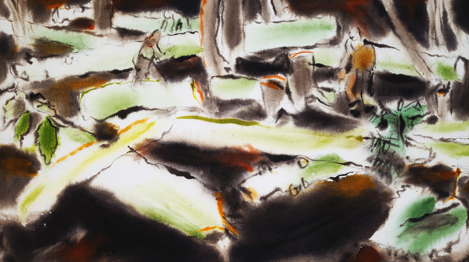 David Milne, Peeling Pulpwood, 1952