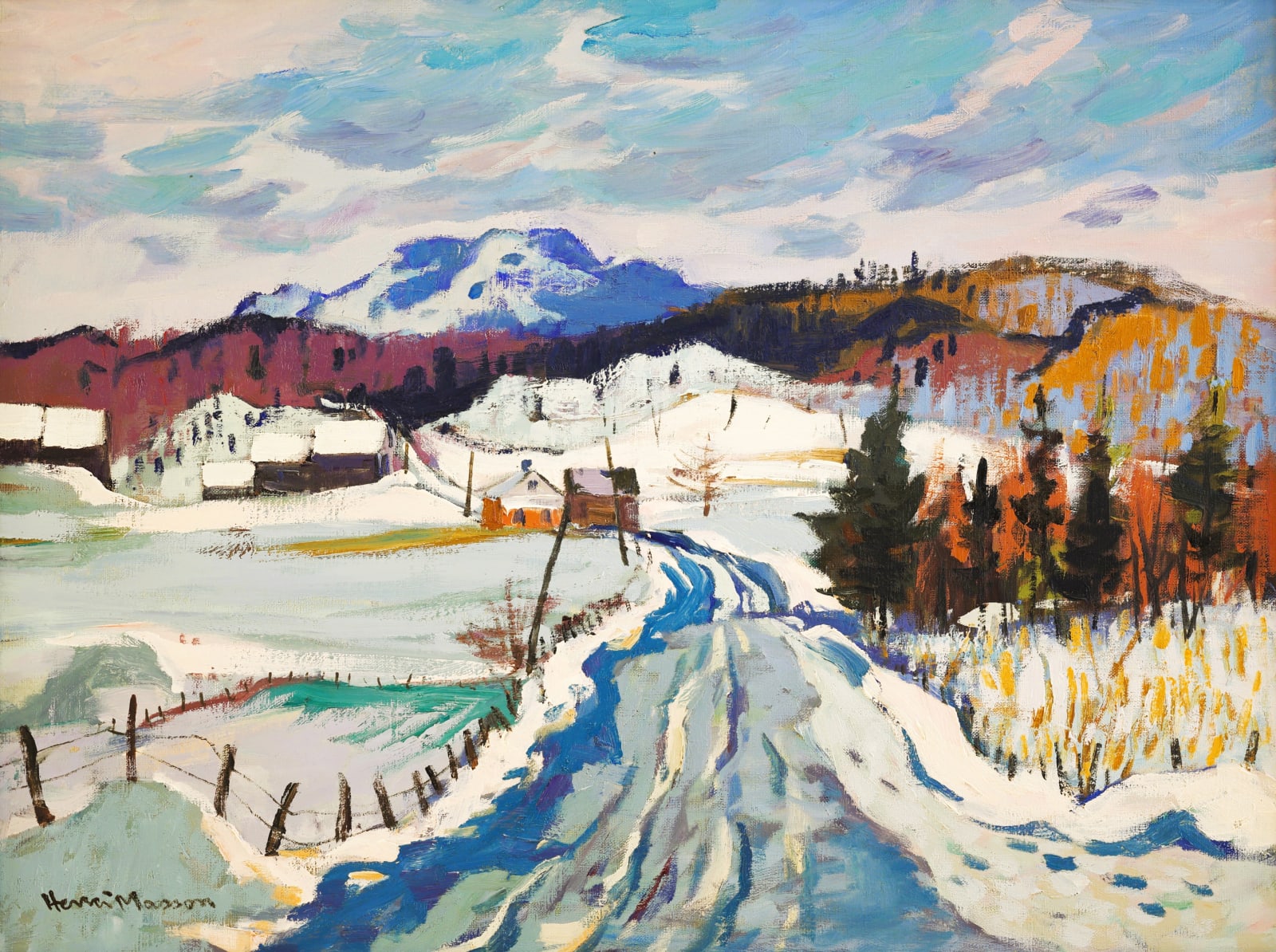 Henri Masson, Road to Montpelier, Quebec, c 1975