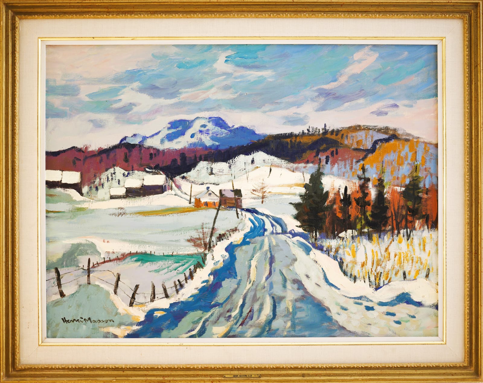 Henri Masson, Road to Montpelier, Quebec, c 1975