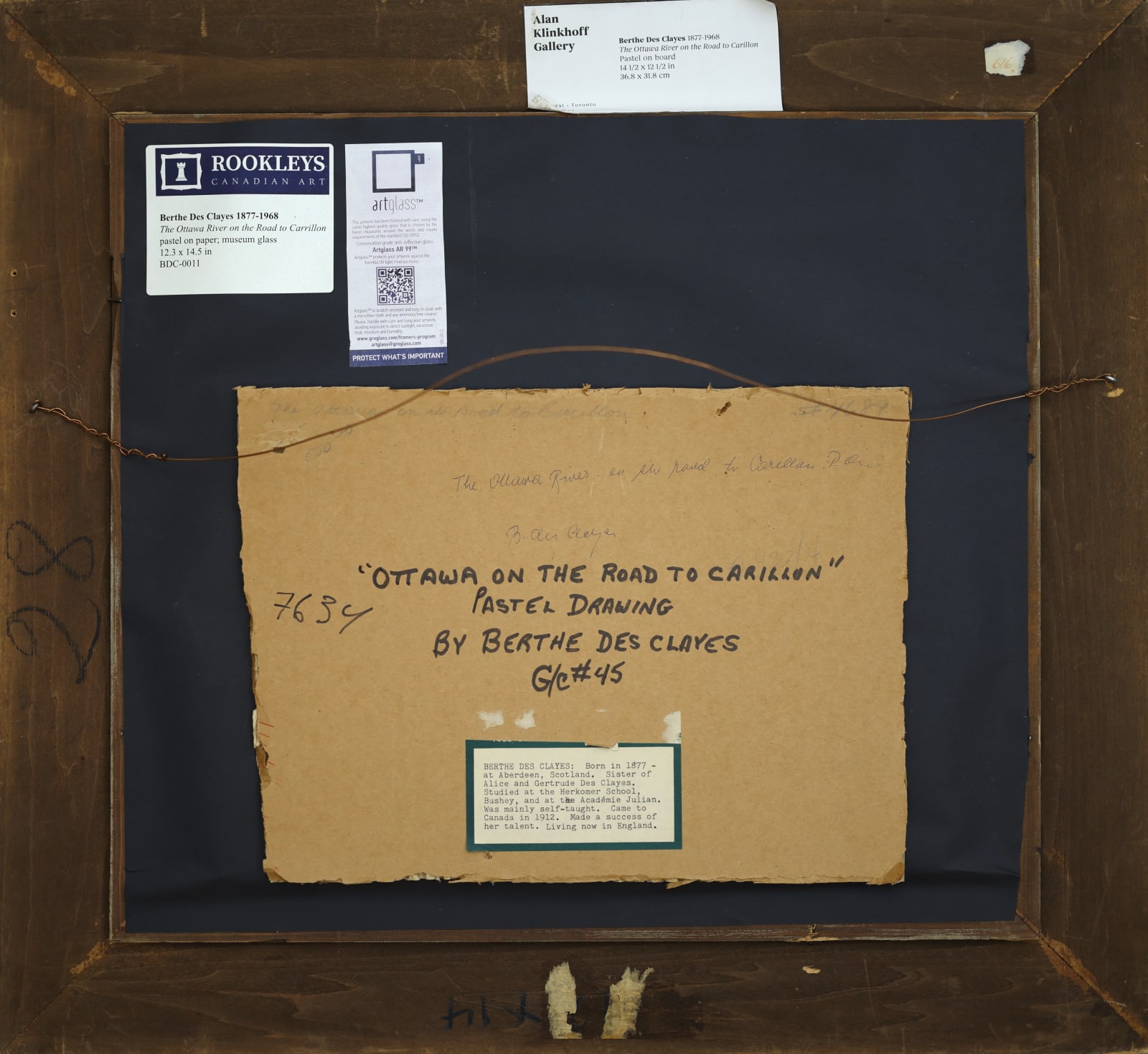 Berthe Des Clayes, The Ottawa River on the Road to Carrillon