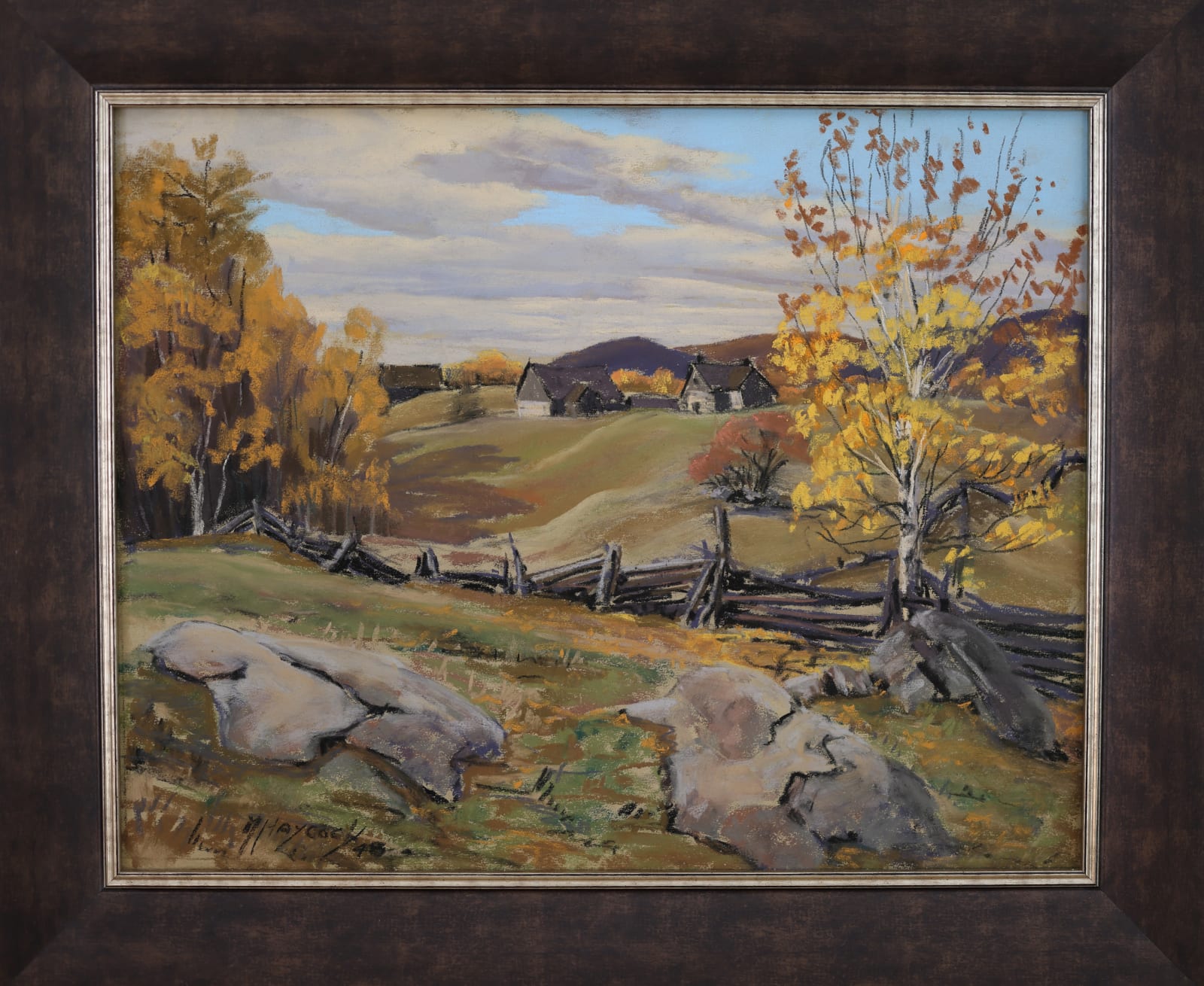 A framed photo of Farm on the Venosta Road