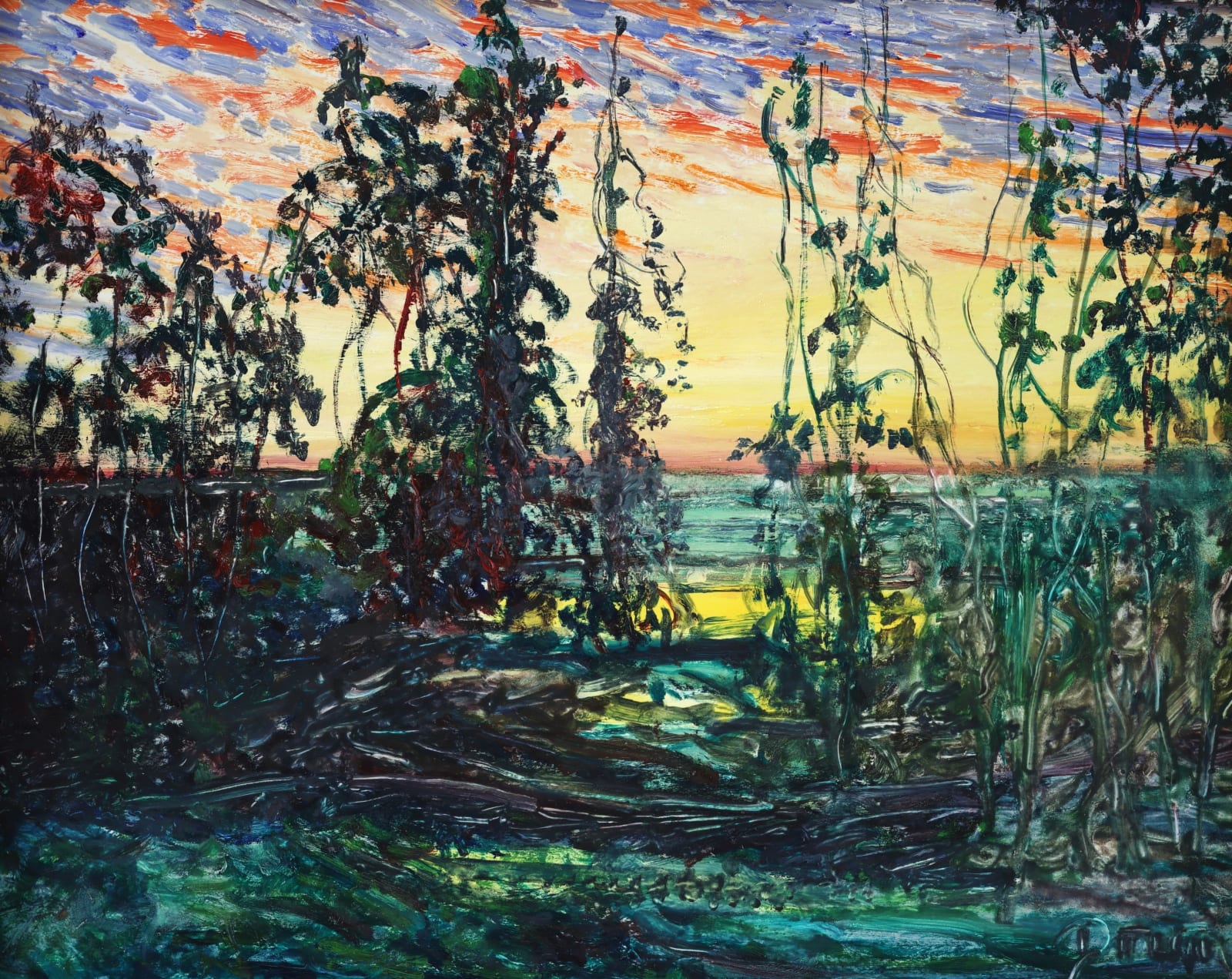 David Drum, Sunset over the Bench, 2024