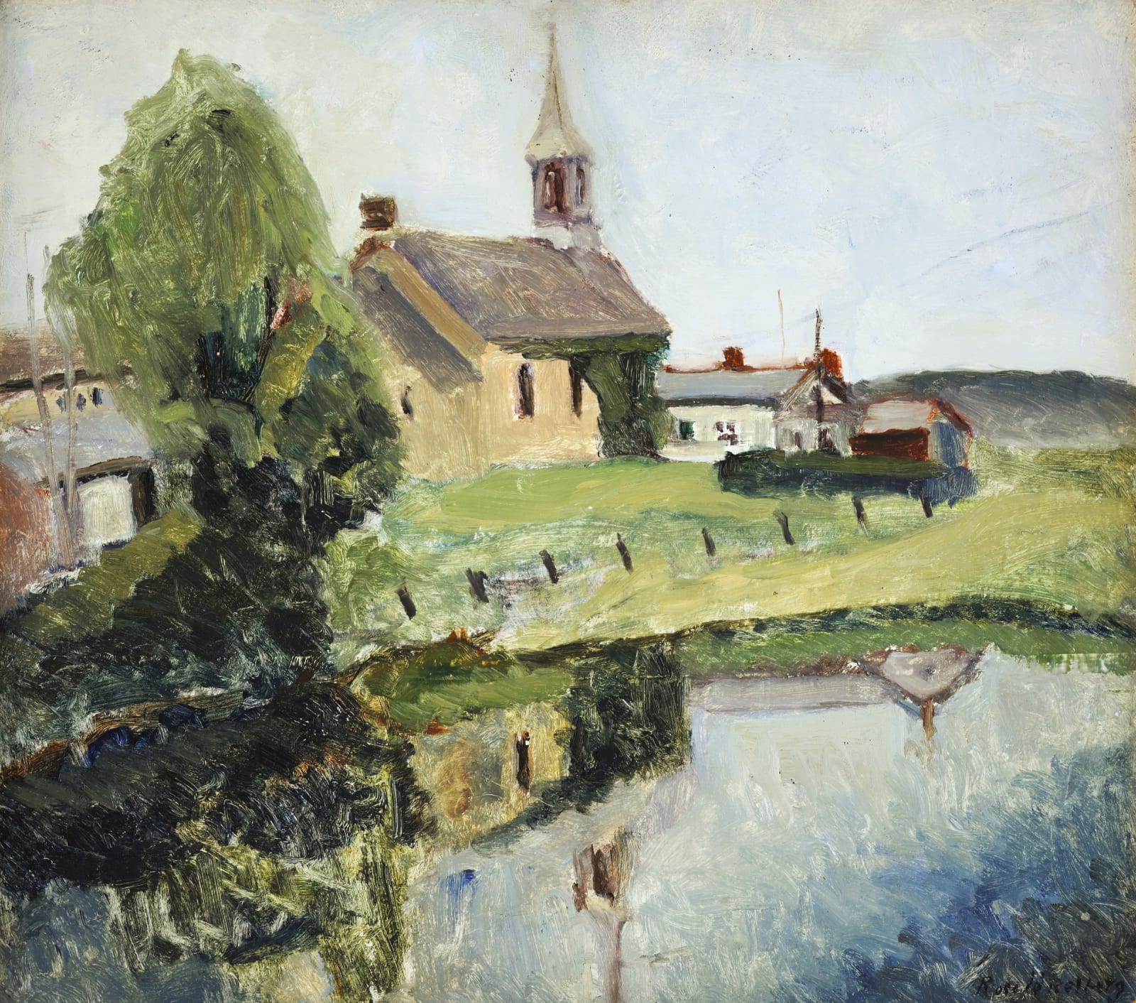 Rose Wiselberg, Village Church, Quebec, c 1950