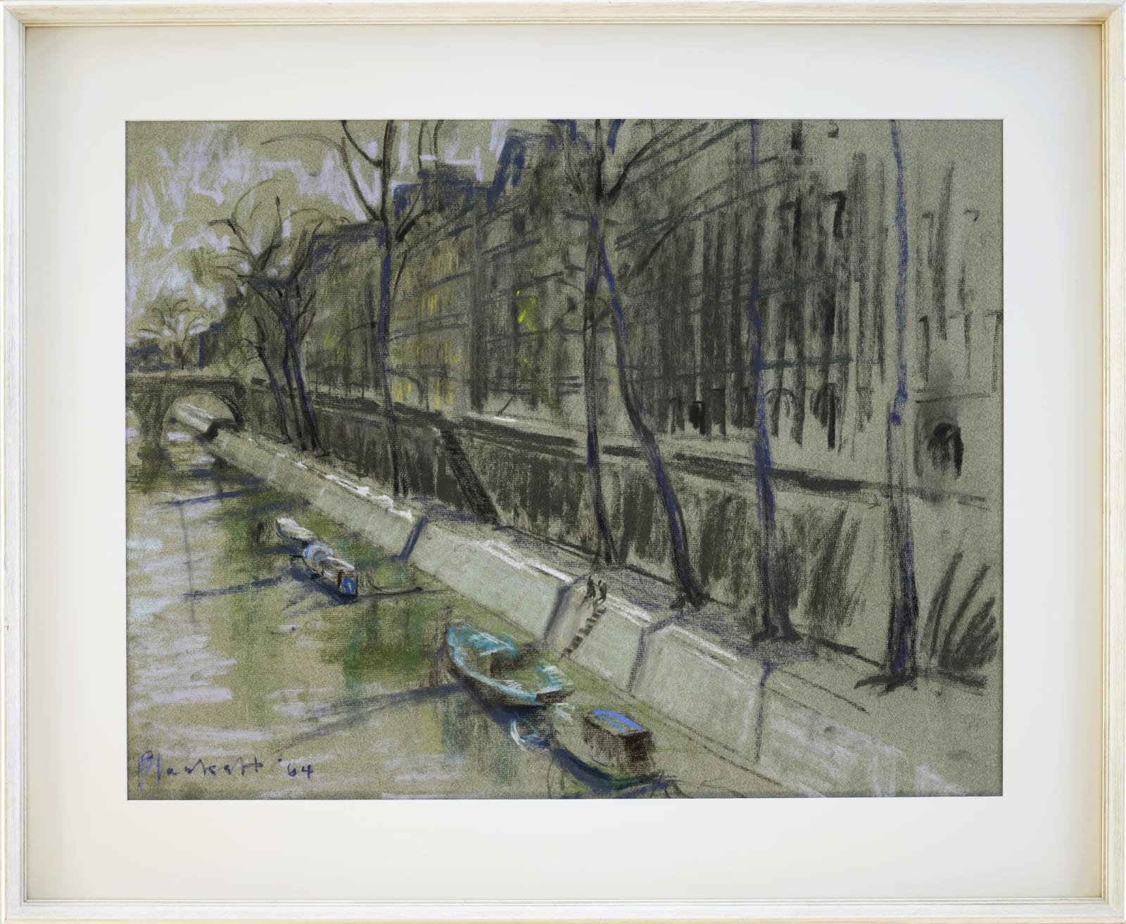 Joseph Plaskett, The Seine and Quai de Bourbon, Paris, 1964