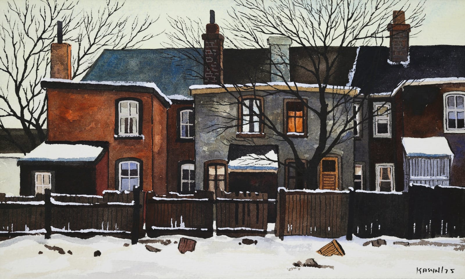 John Kasyn, Winter on Eastern Ave, 1975