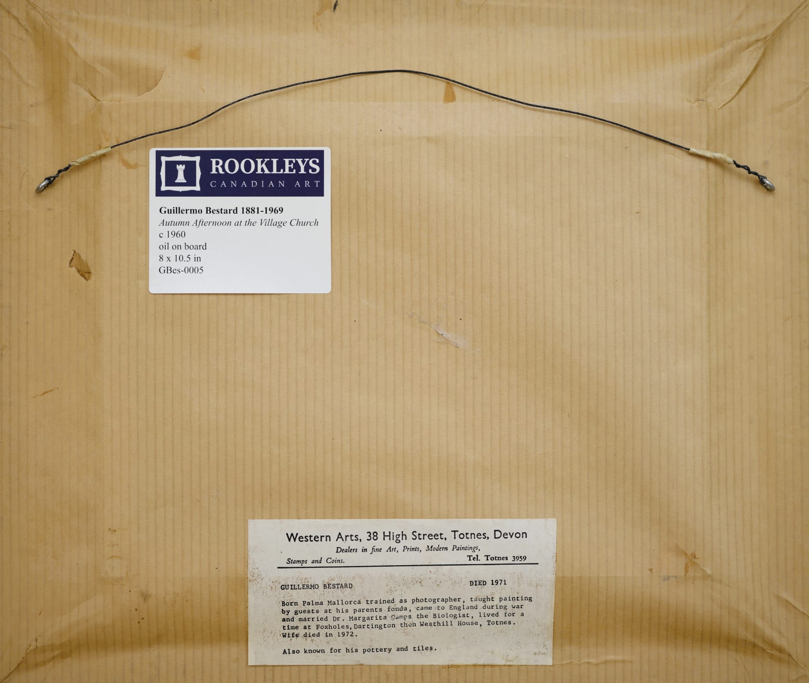 Guillermo Bestard, Autumn Afternoon at the Village Church, c 1950