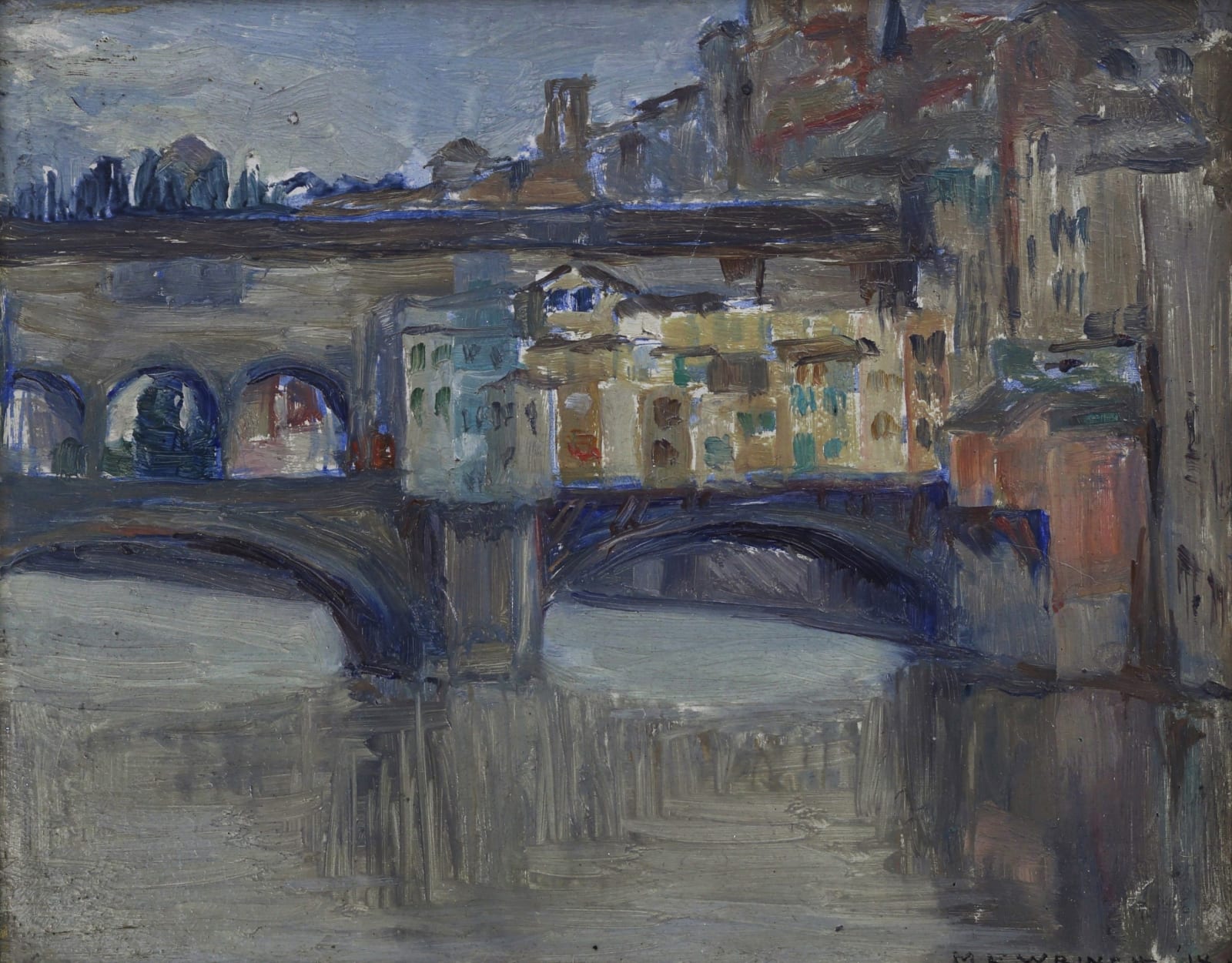 Mary Evelyn Wrinch, Ponte Vecchio, Florence, 1914