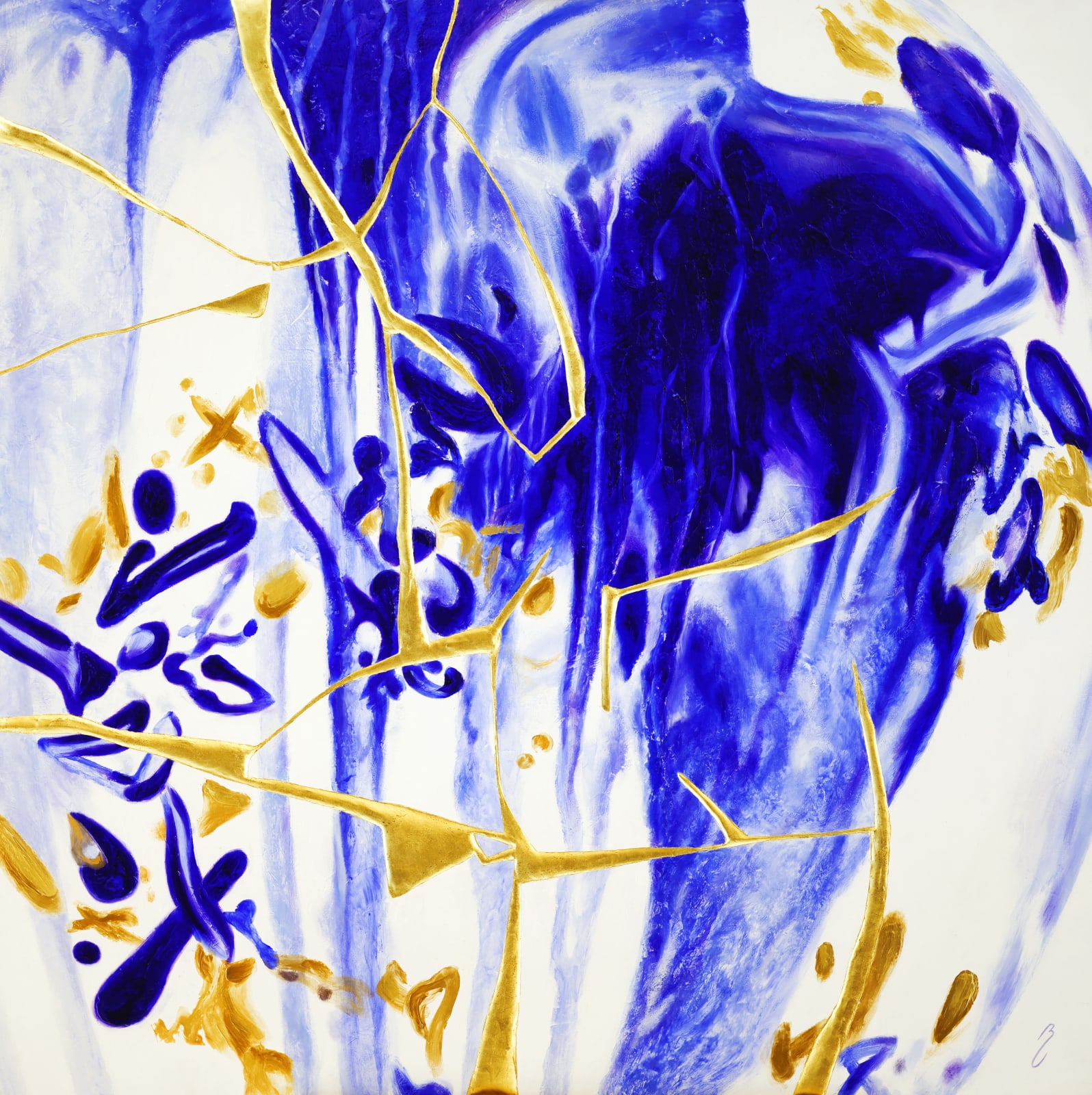 Bruno Capolongo, Homage to Chu Teh-Chun (Kintsugi) #11, 2021