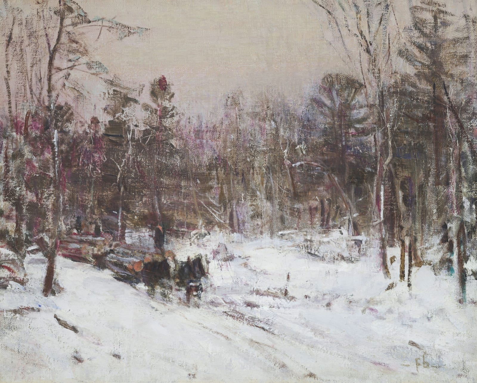 Peleg Franklin Brownell, Pulling the Logs, 1910