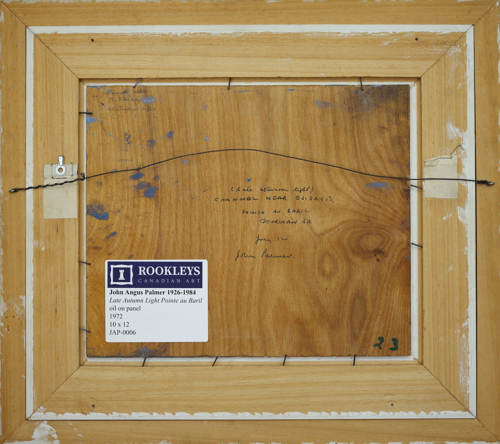 John Angus Palmer, Late Autumn Light, Pointe au Baril, 1972