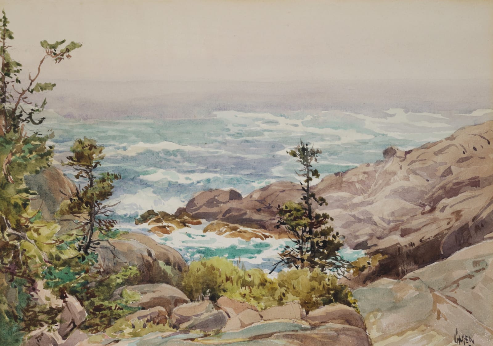 Robert Ford Gagen, Rocky Coast, c 1900