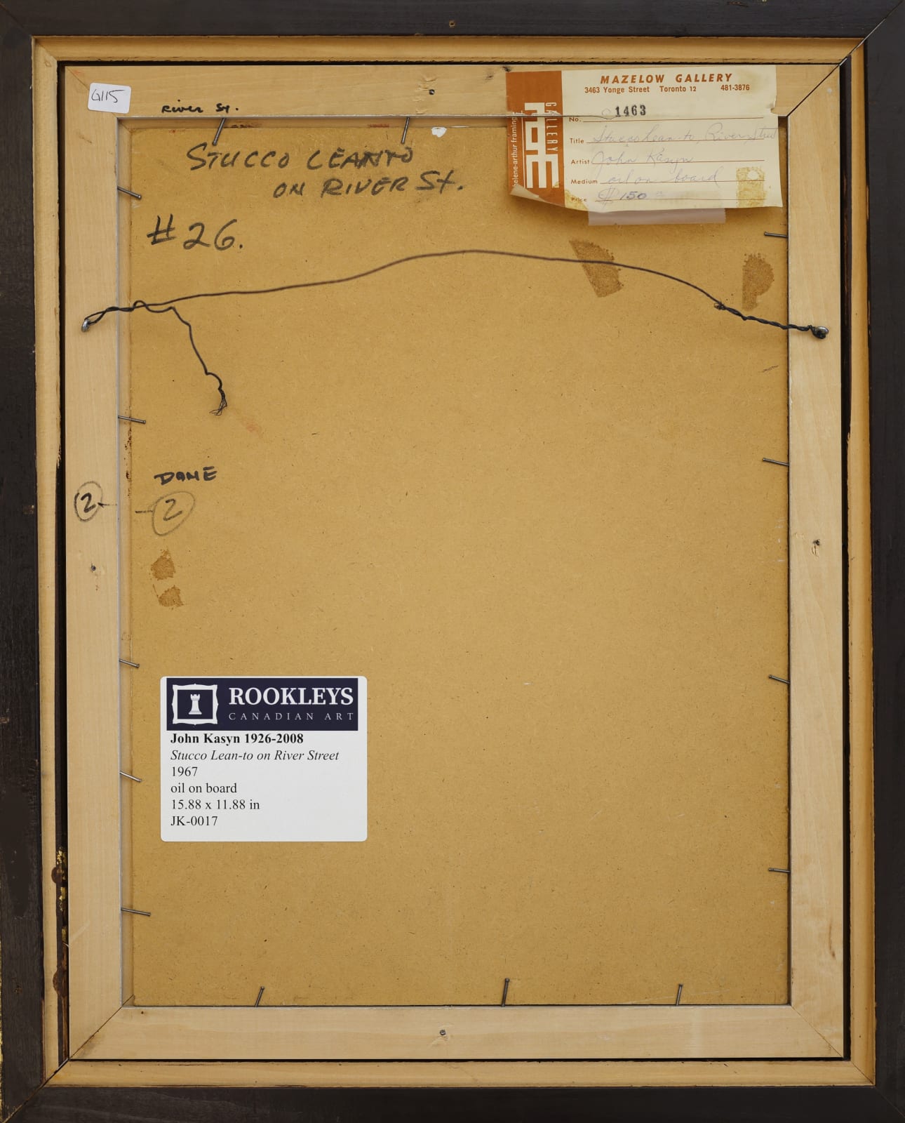 John Kasyn, Stucco Lean-to on River Street, 1967