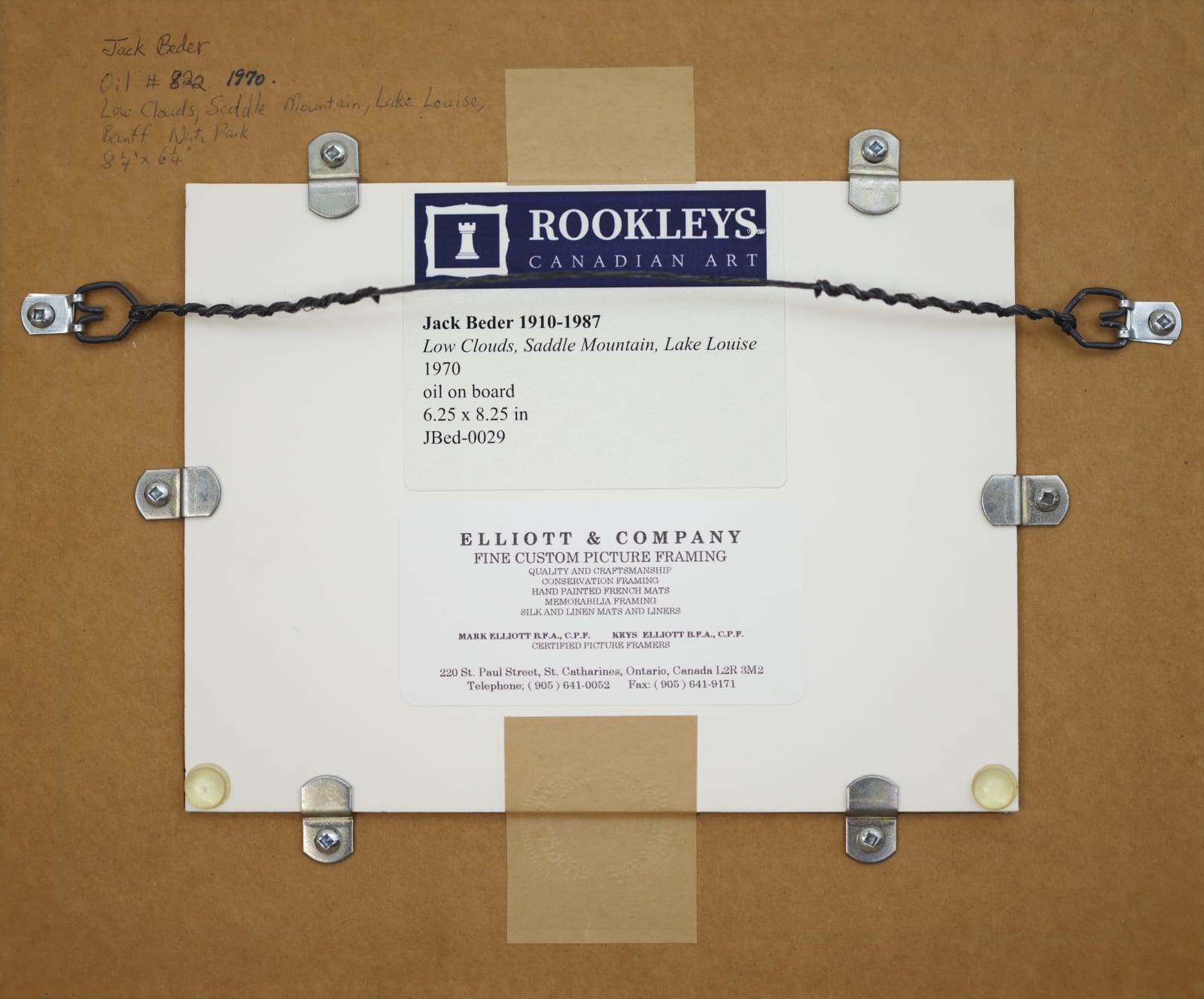 Jack Beder, Low Clouds, Saddle Mountain, Lake Louise, 1970