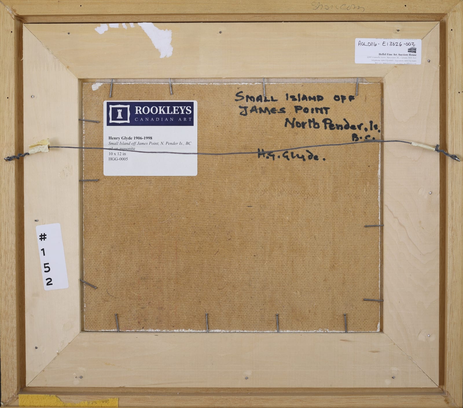 Henry Glyde, Small Island off James Point, North Pender Island, BC, c 1962