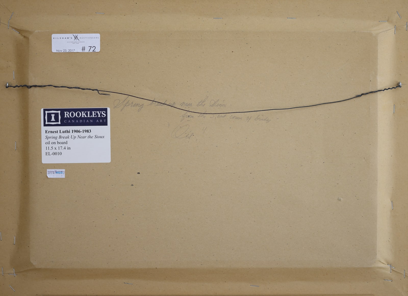 Ernest Luthi, Spring Break Up Near the Sioux, c 1970