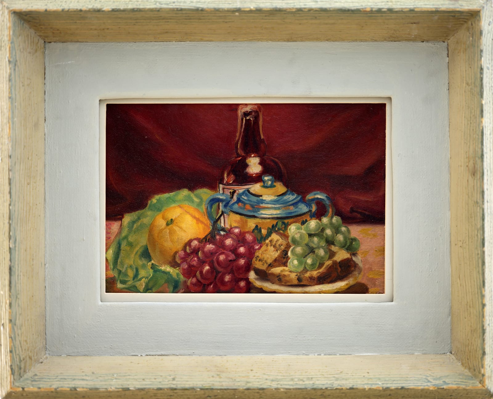 Framed Jack Beder Still Life with Grapes painting