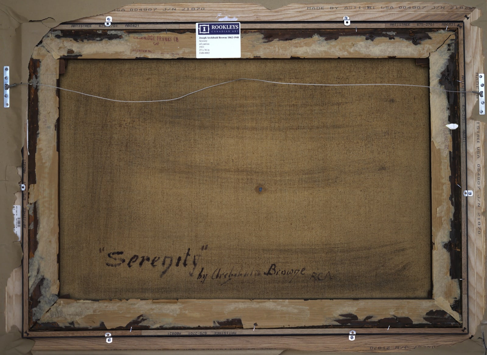 Joseph Archibald Browne, Serenity, 1921