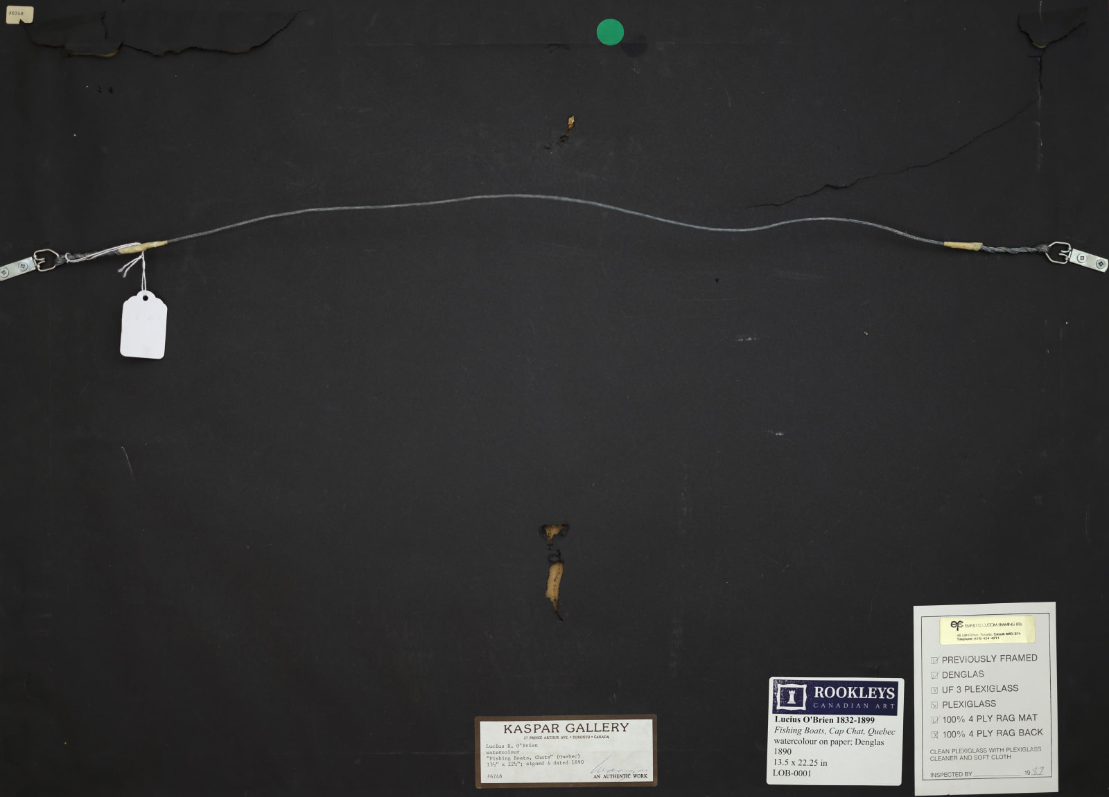 Lucius O'Brien, Fishing Boats, Cap Chat, Quebec, 1890